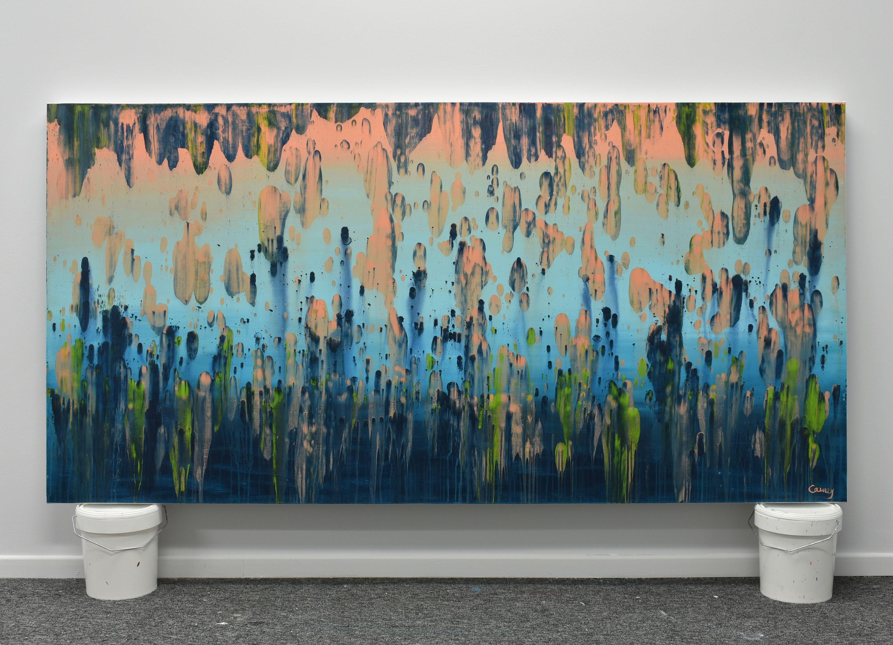 Koralleninsel, Gemälde, Acryl auf Leinwand – Painting von Lisa Carney
