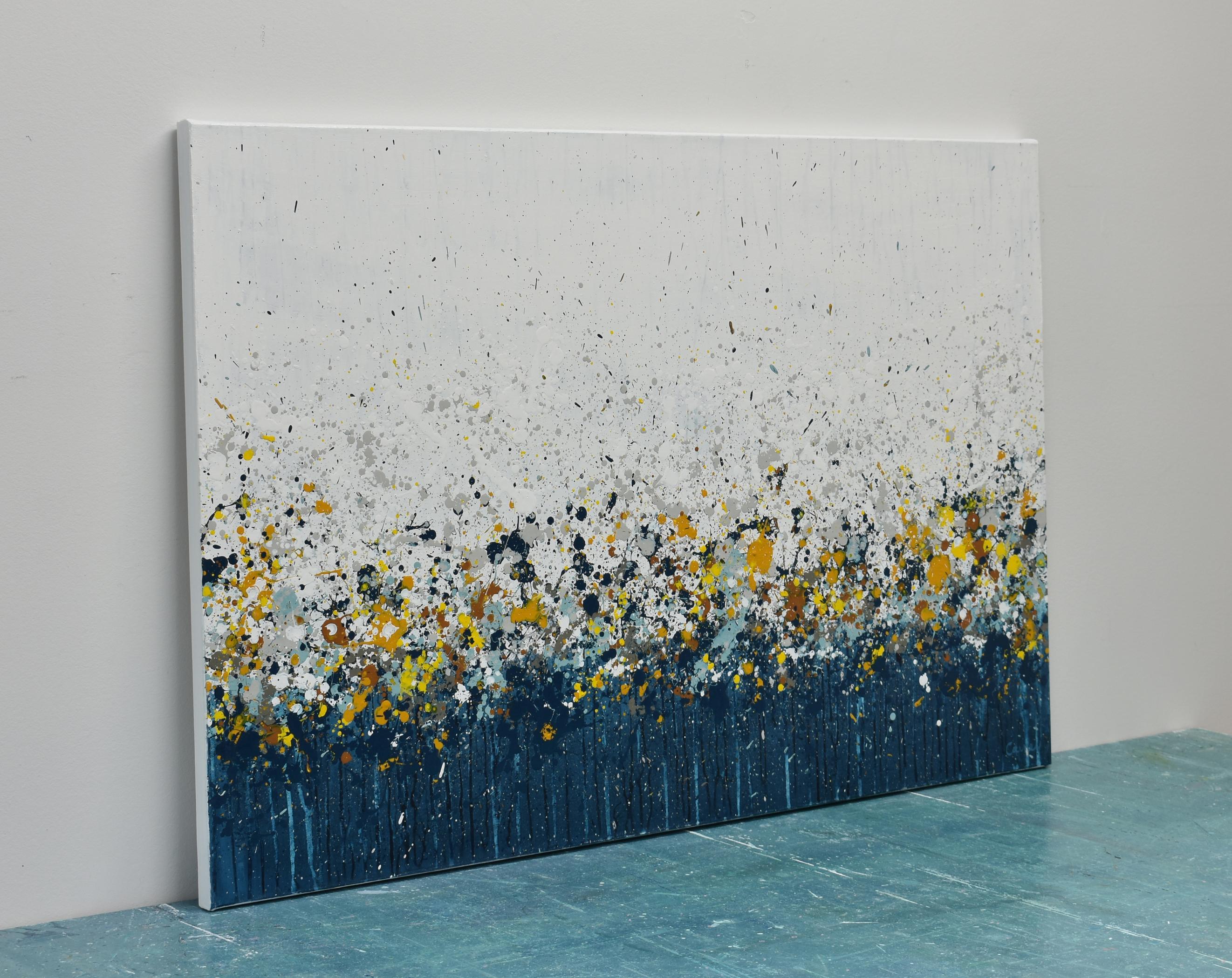 Jardin de daffodils, peinture abstraite - Painting de Lisa Carney