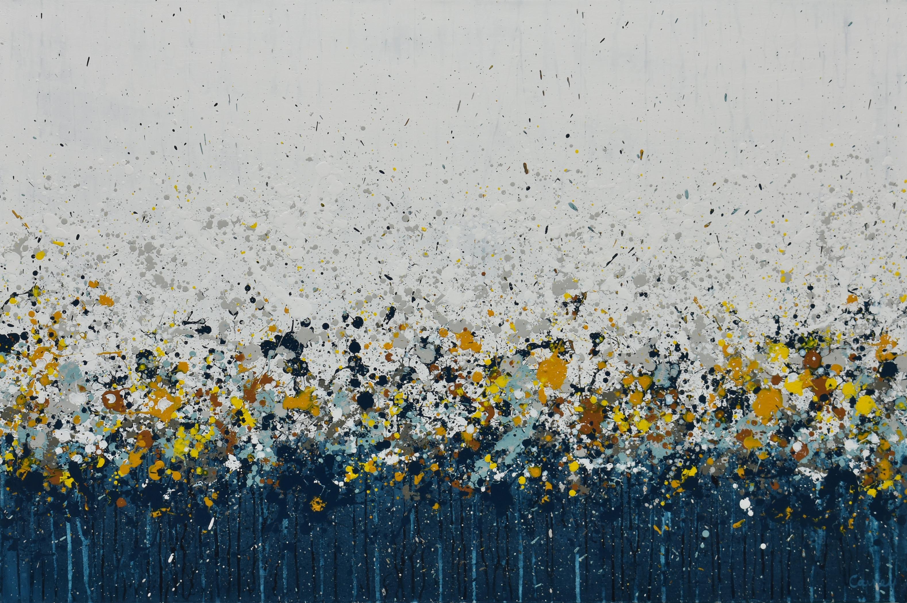 Abstract Painting Lisa Carney - Jardin de daffodils, peinture abstraite