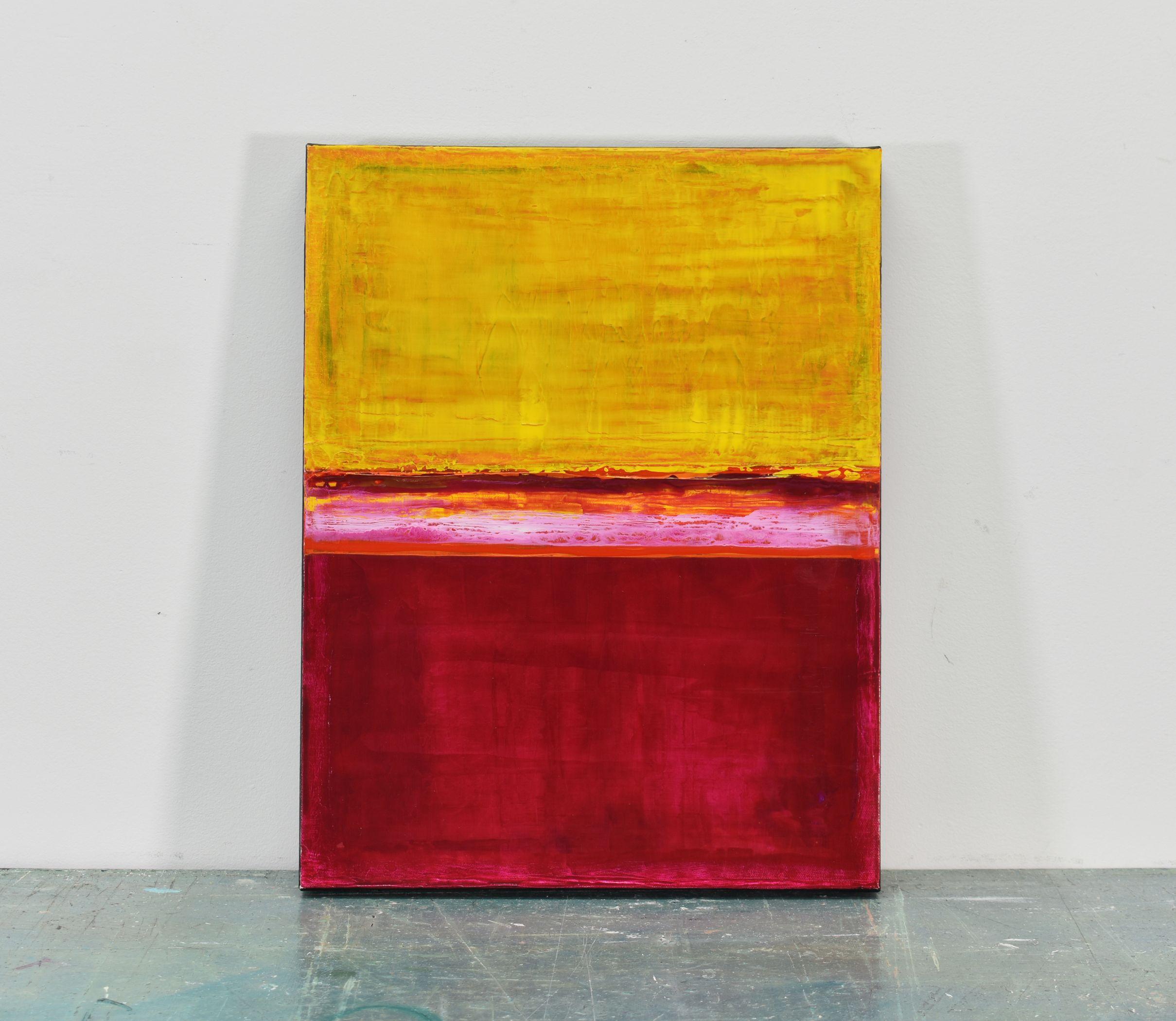 Zitronenkirsche, Gemälde, Acryl auf Leinwand (Minimalistisch), Painting, von Lisa Carney