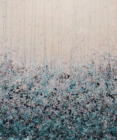 Mauve Teal Splash, Abstract Painting