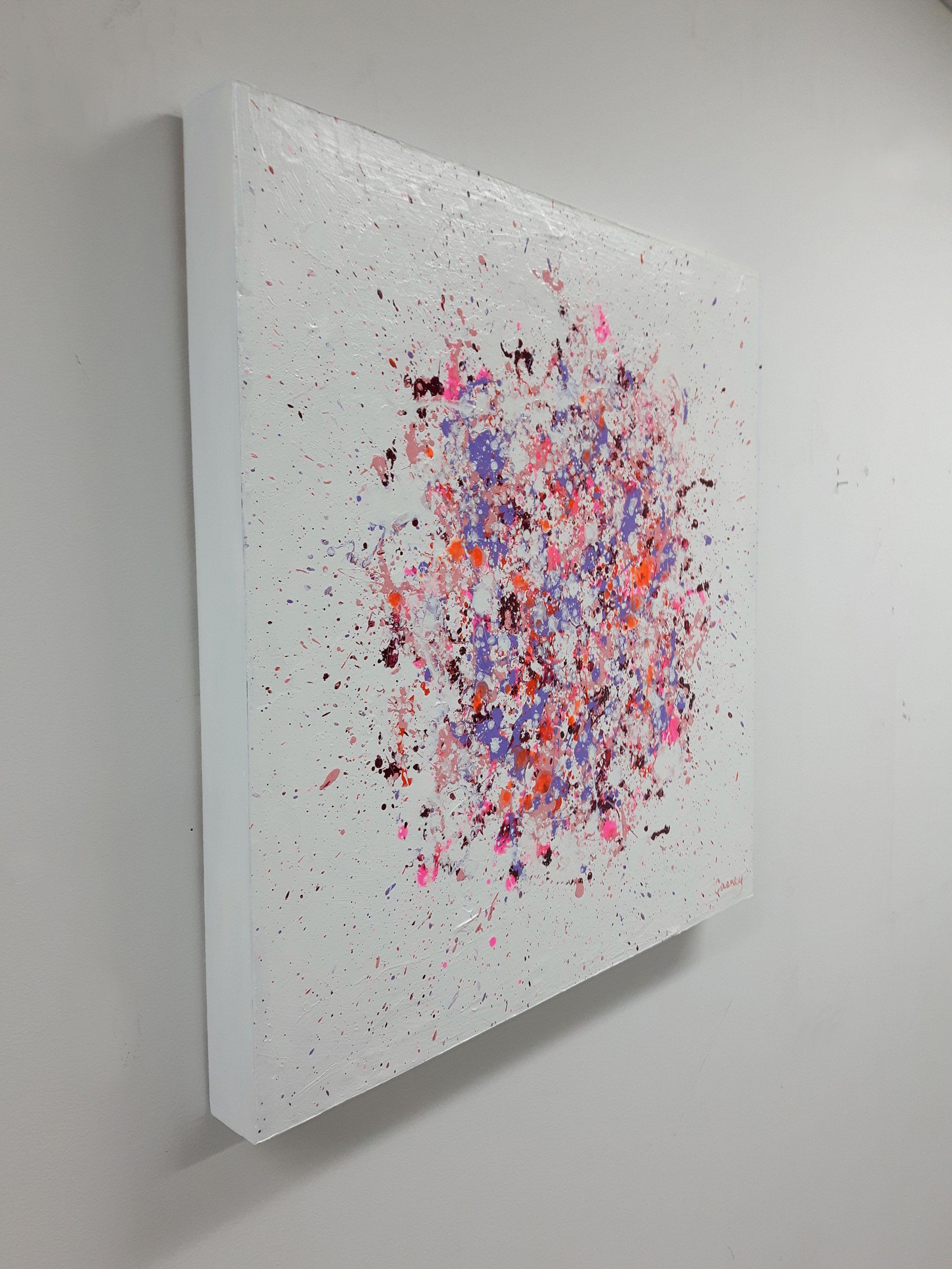 Petal Burst 19, Painting, Acrylic on Wood Panel 2