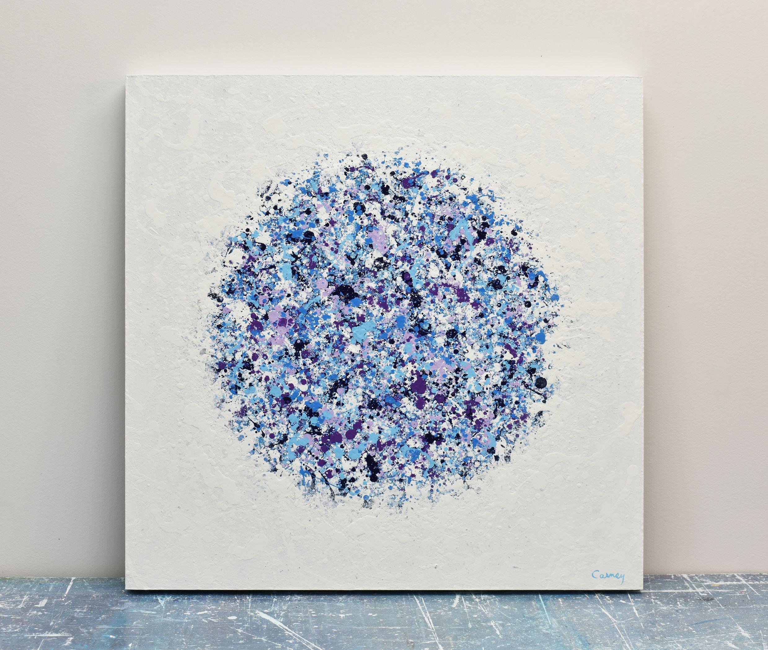 Petal Burst 41, Malerei, Acryl auf Holzplatte (Abstrakter Expressionismus), Painting, von Lisa Carney