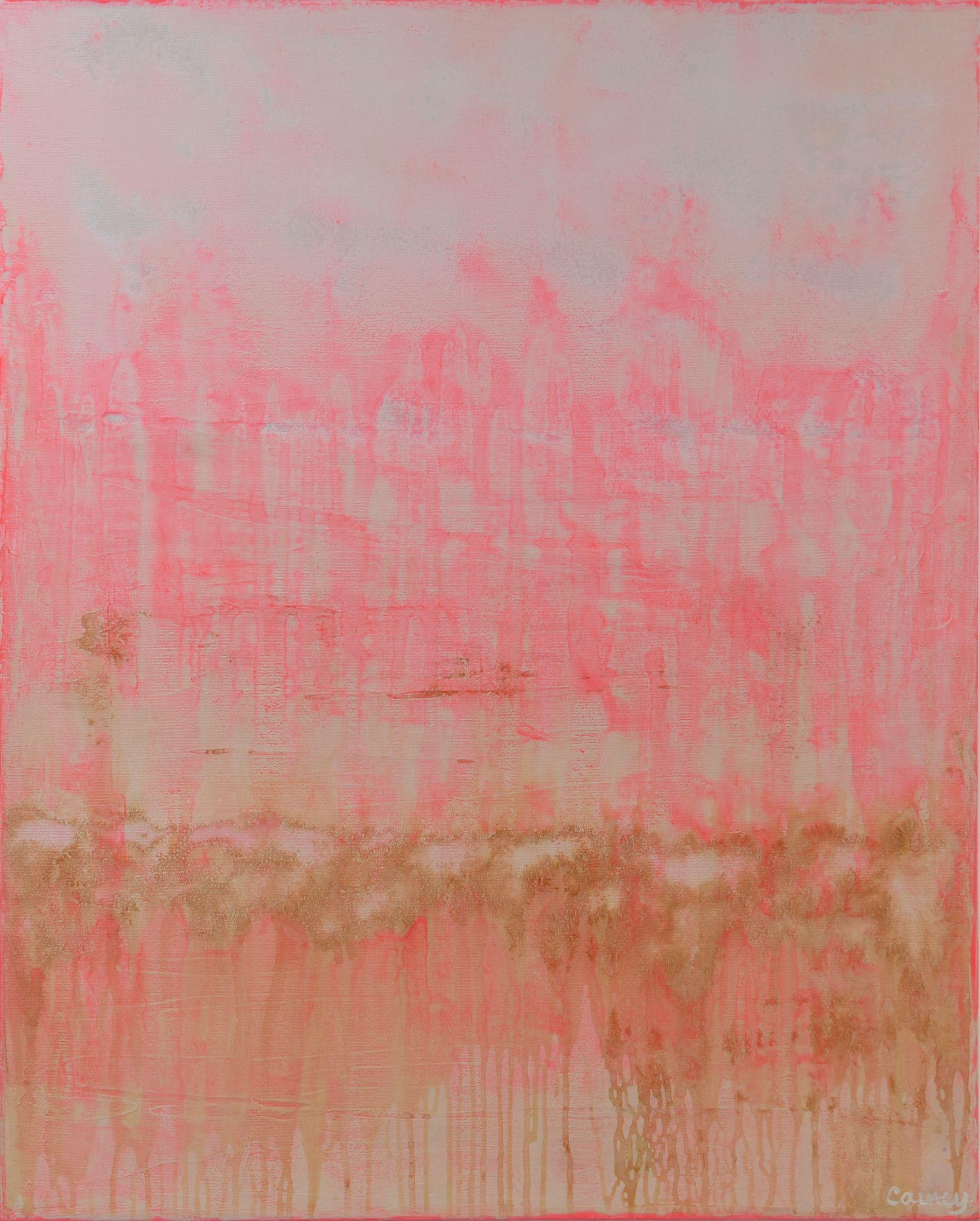 Lisa Carney Abstract Painting - Pink Bliss, Painting, Acrylic on Canvas