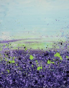 Trèfle violet de la prairie, peinture abstraite