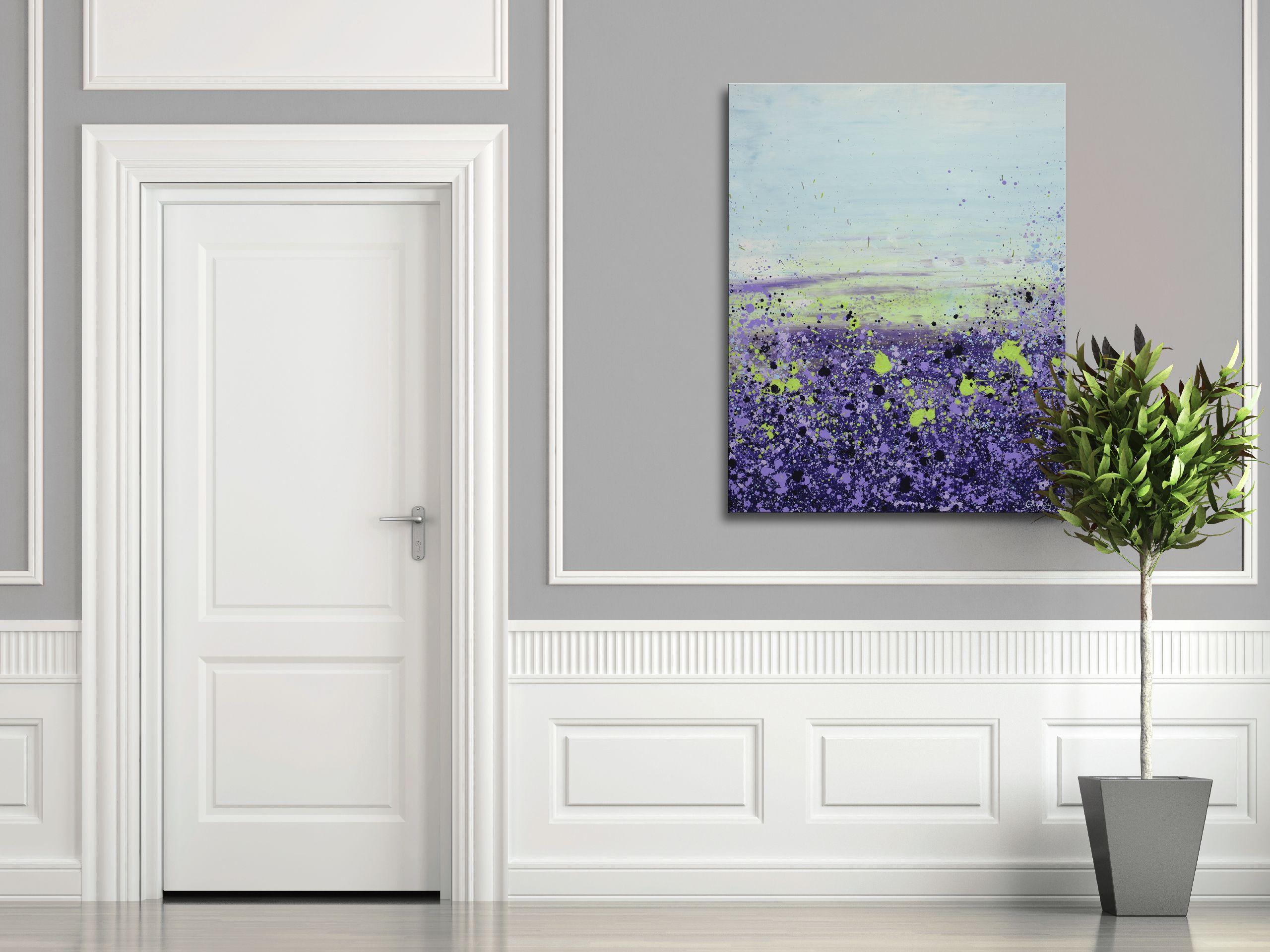 Purple Prairie Clover, Painting, Acrylic on Canvas 3