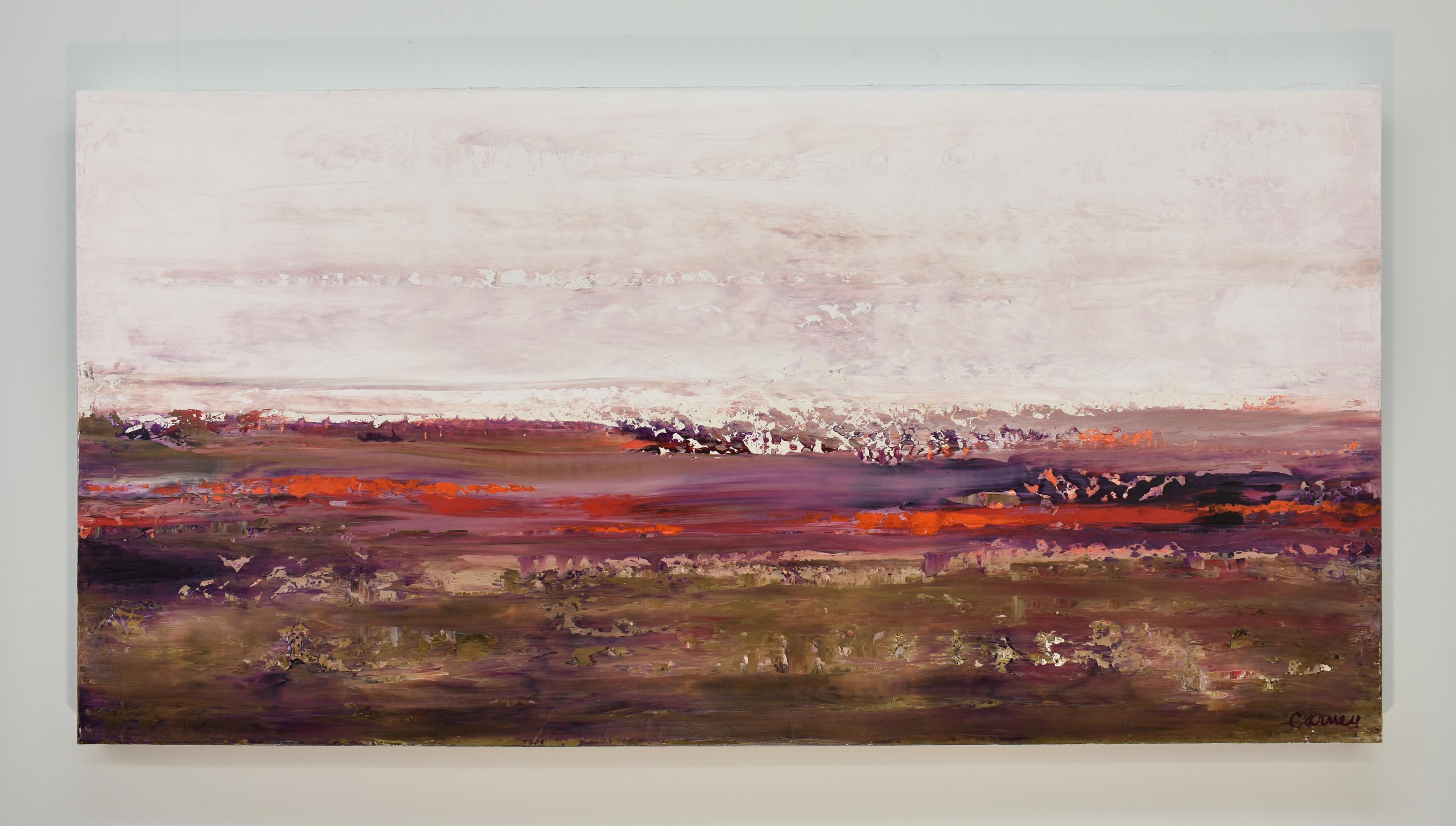 Purple Sands - Abstract Painting by Lisa Carney