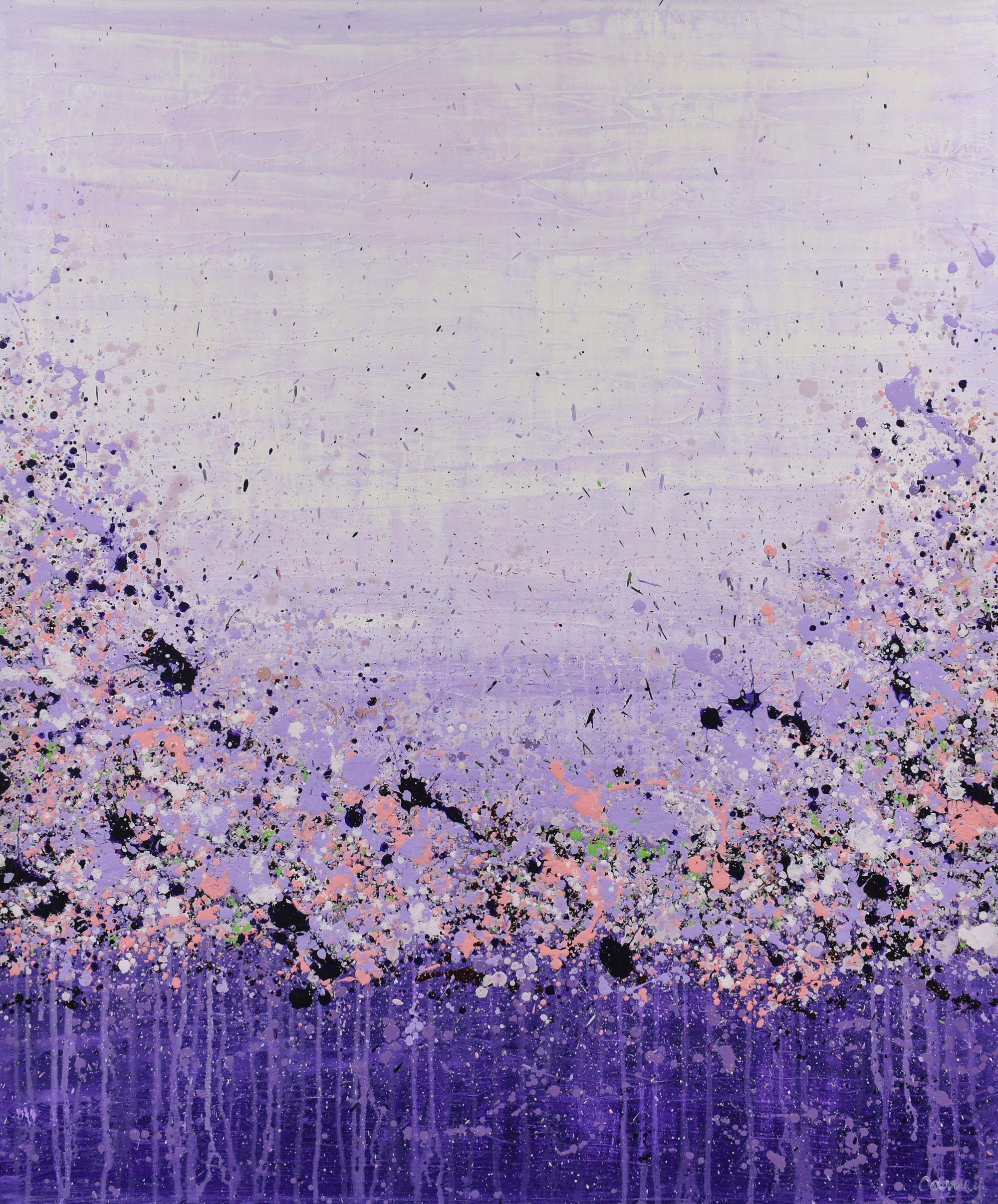 Lisa Carney Abstract Painting - Purple Sensation, Painting, Acrylic on Canvas