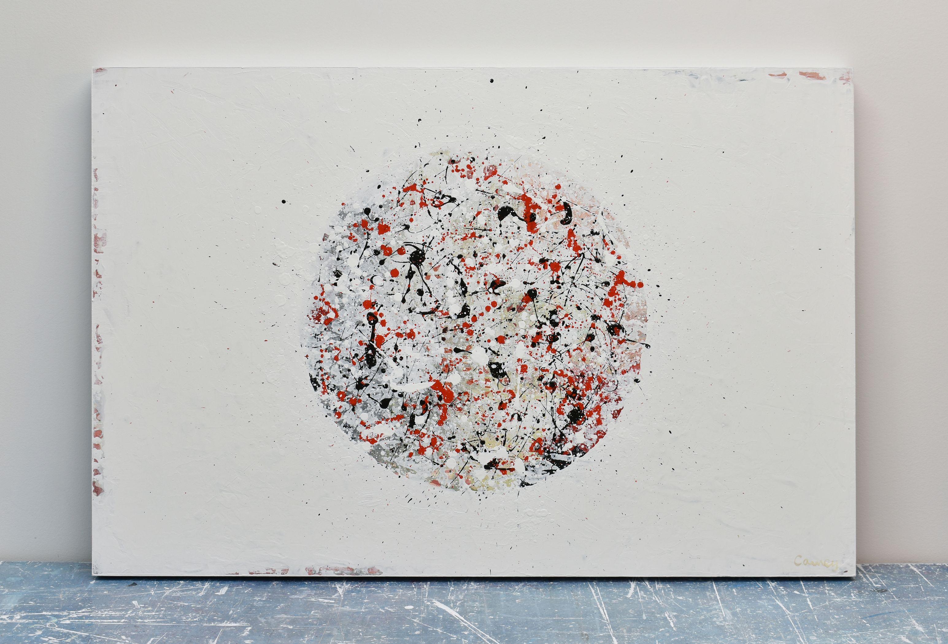 Querschläger, Malerei, Acryl auf Holzplatte (Abstrakter Expressionismus), Painting, von Lisa Carney