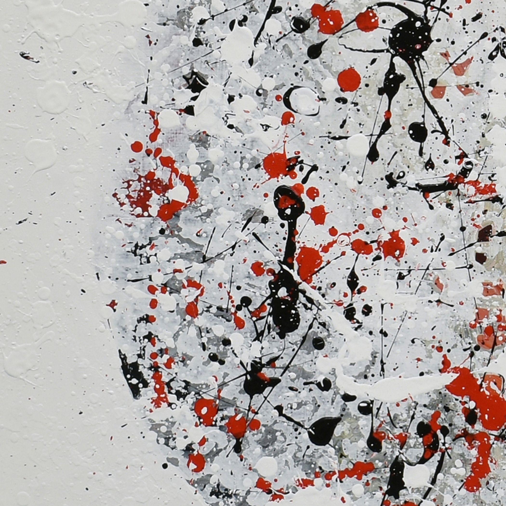 Querschläger, Malerei, Acryl auf Holzplatte im Angebot 1