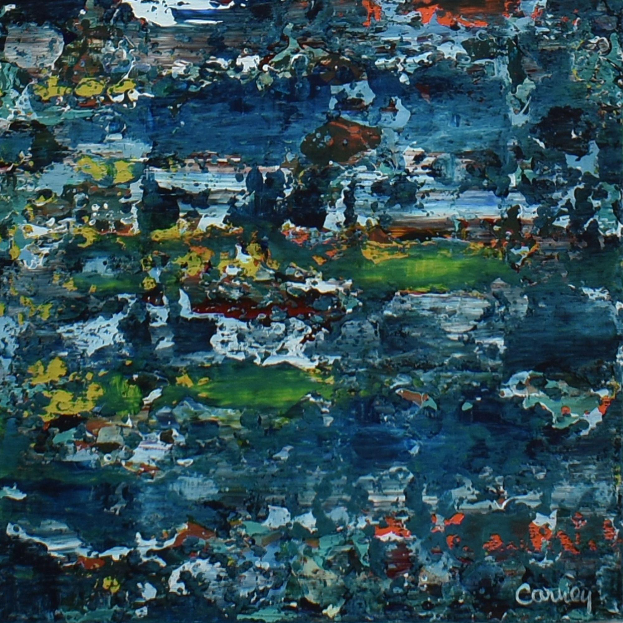 Riverside Blue, Pittura, Acrilico su tela in vendita 2