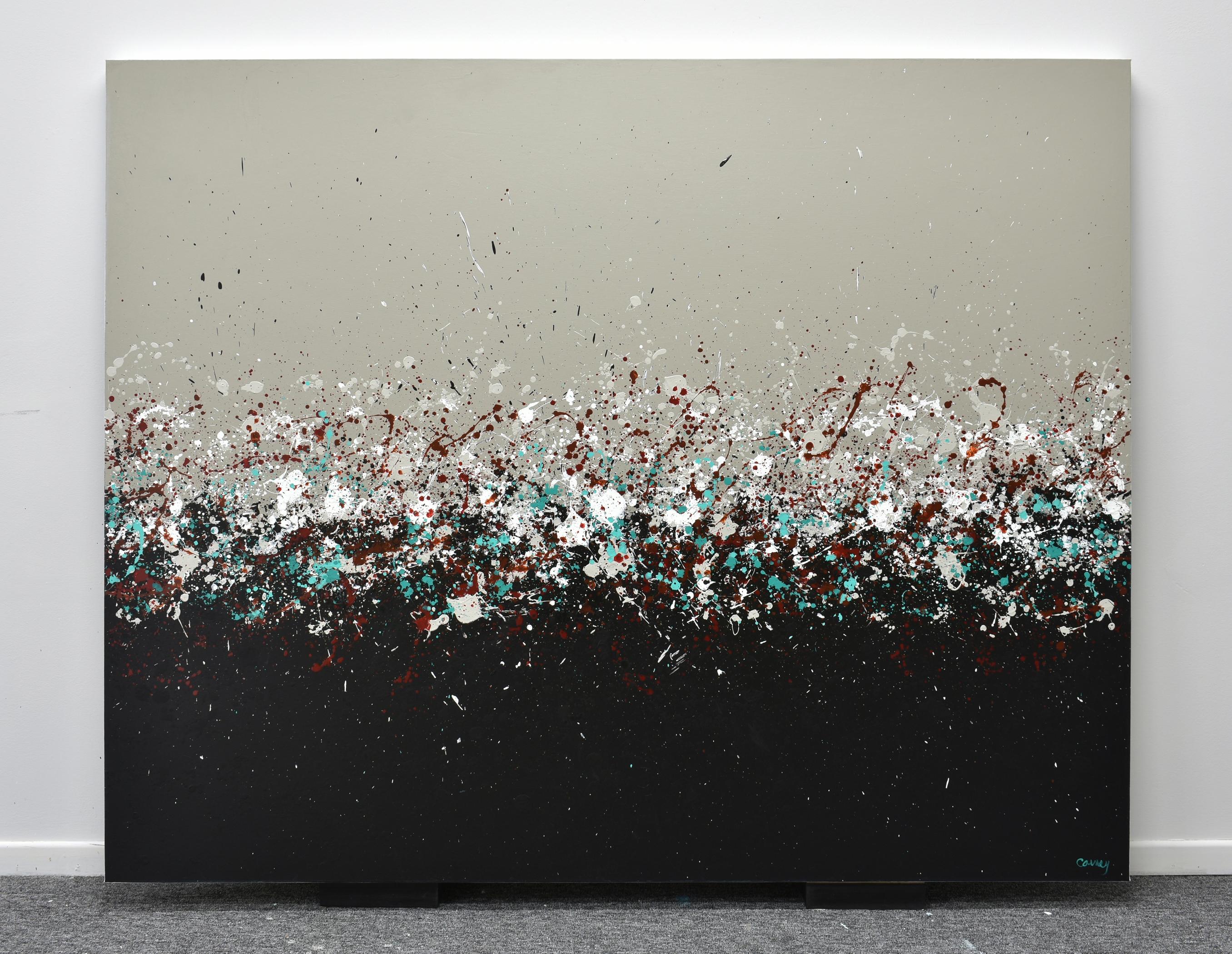 Récipe de sable, peinture abstraite - Abstrait Painting par Lisa Carney