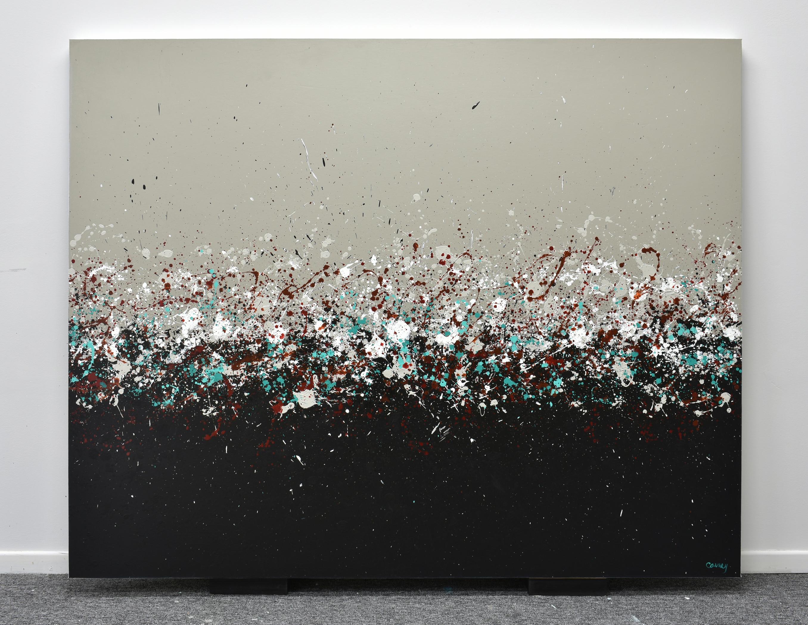 Scogliera di sabbia, pittura astratta - Painting Astratto di Lisa Carney