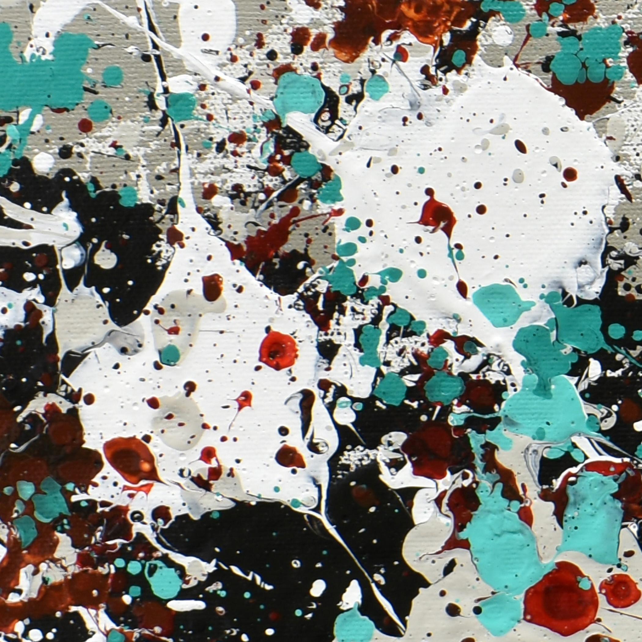 Scogliera di sabbia, pittura astratta - Abstract Painting Grigio di Lisa Carney