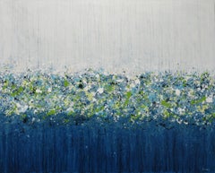 Sapphire Garden, Abstract Painting