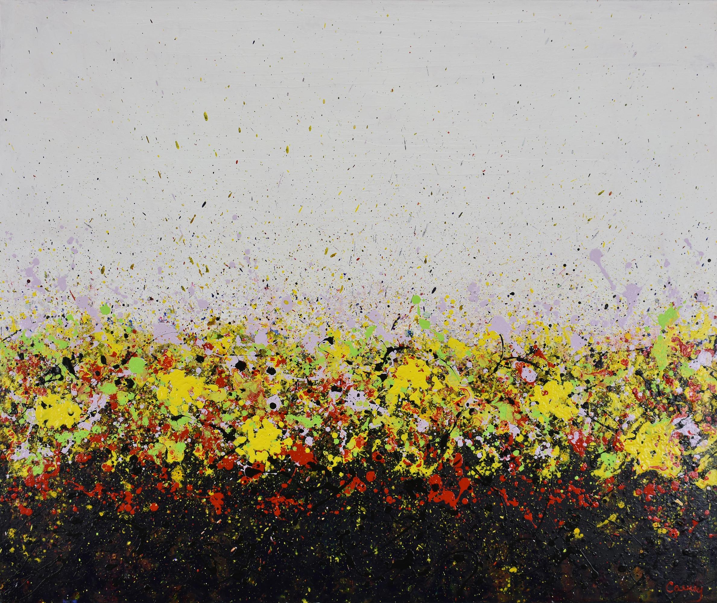 yellow field painting