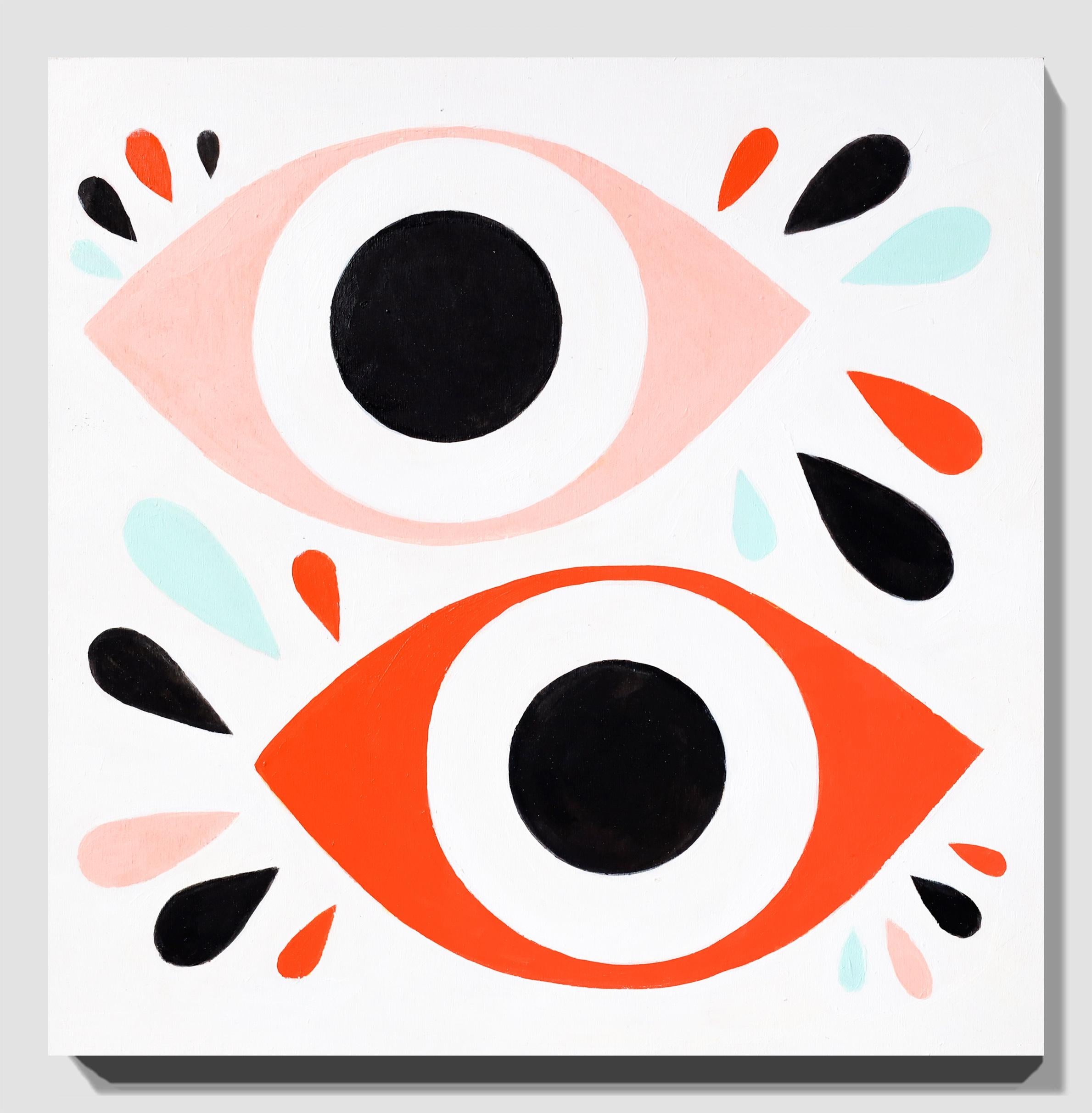 „Bright Eyes“ Augenmotiv, Illustration, Acryl auf Holz 5