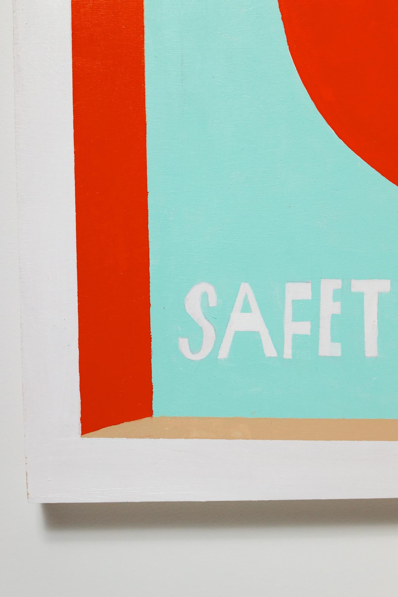 „Safety Matches“, Darstellung von Alltagsgegenständen, Text,  Acryl auf Holz 3