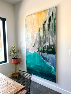 Beginnings at Kalalau, Abstract Oil Painting