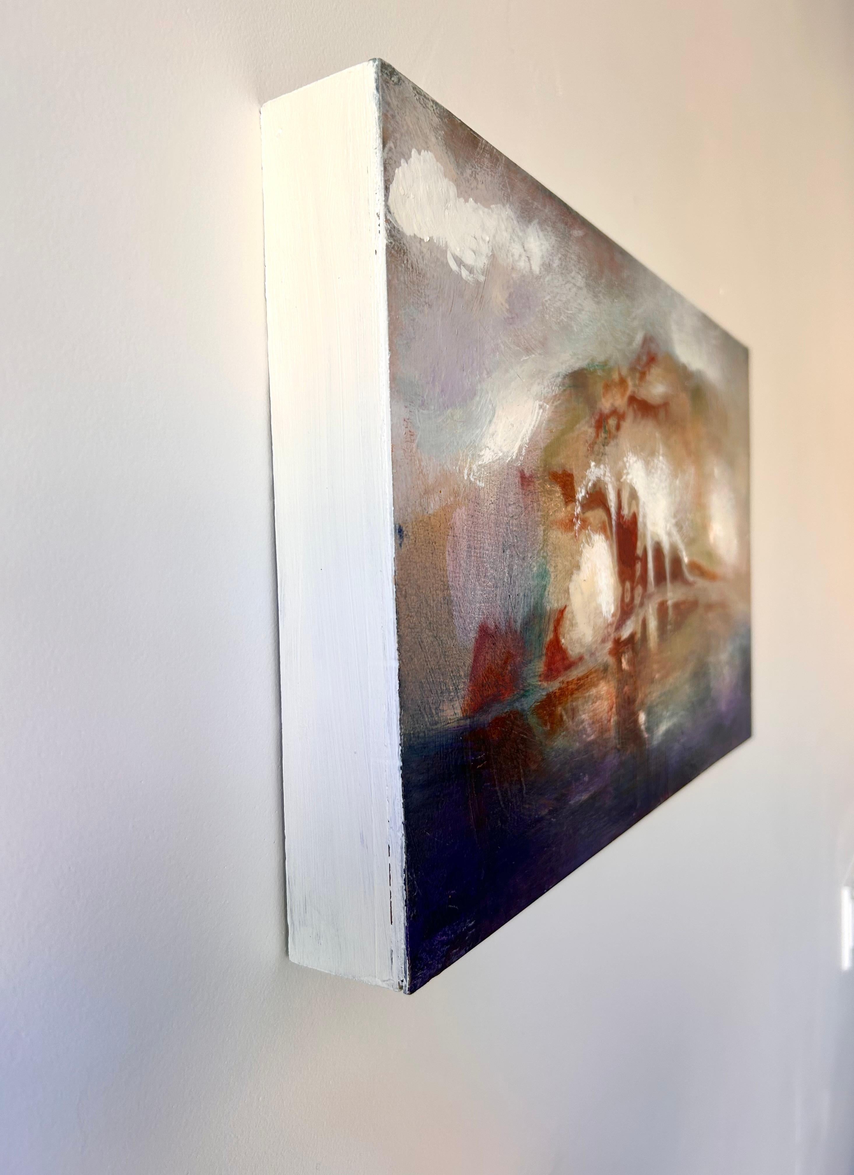 Réfléchir, peinture à l'huile abstraite - Painting de Lisa Crosby