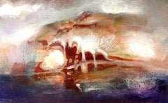 Rifletti, pittura ad olio astratta