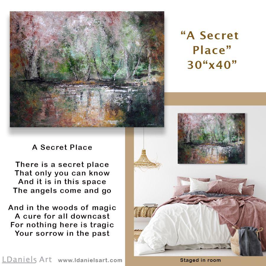A Secret Place, Painting, Acrylic on Canvas 3