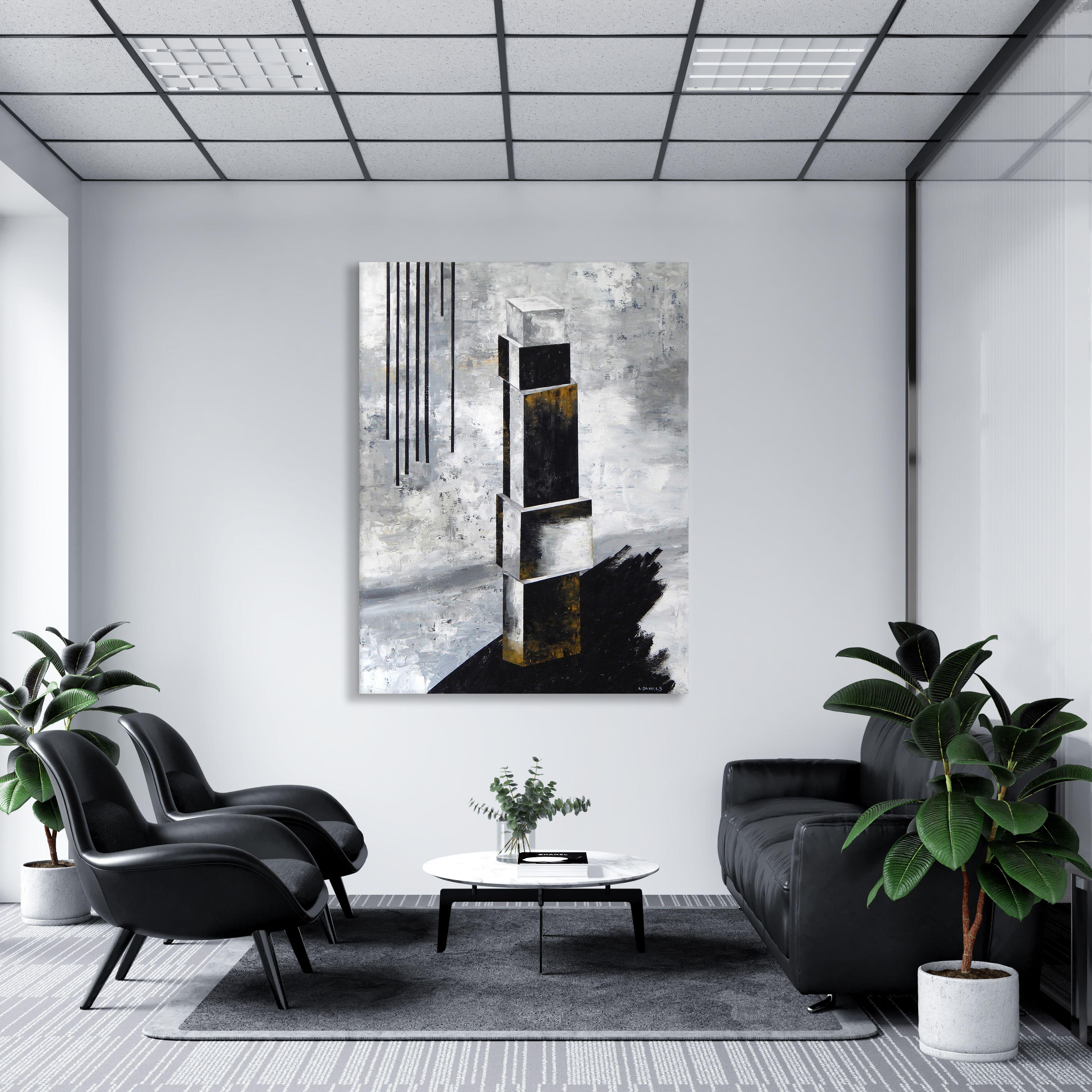 Indipendentemente insieme, Pittura, Acrilico su tela - Painting Astratto di Lisa Daniels