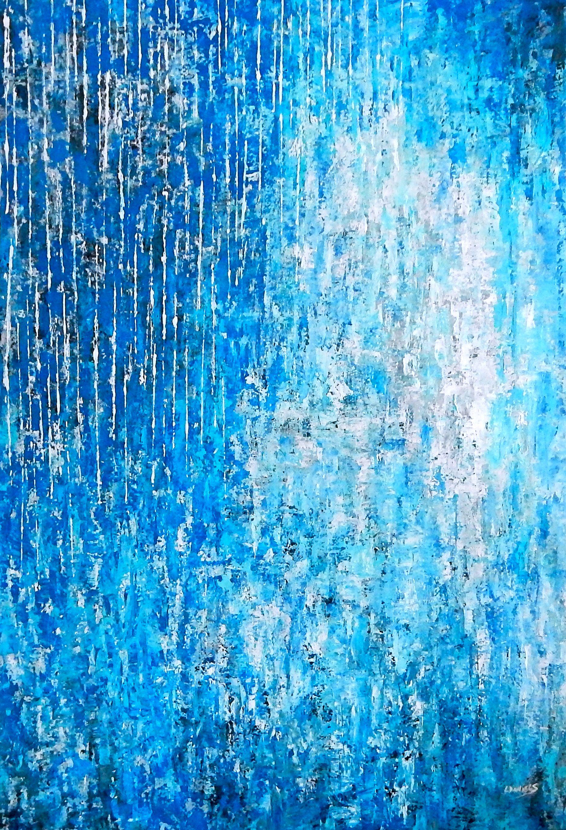 Abstract Painting di Lisa Daniels - Piovono diamanti, Pittura, Acrilico su tela