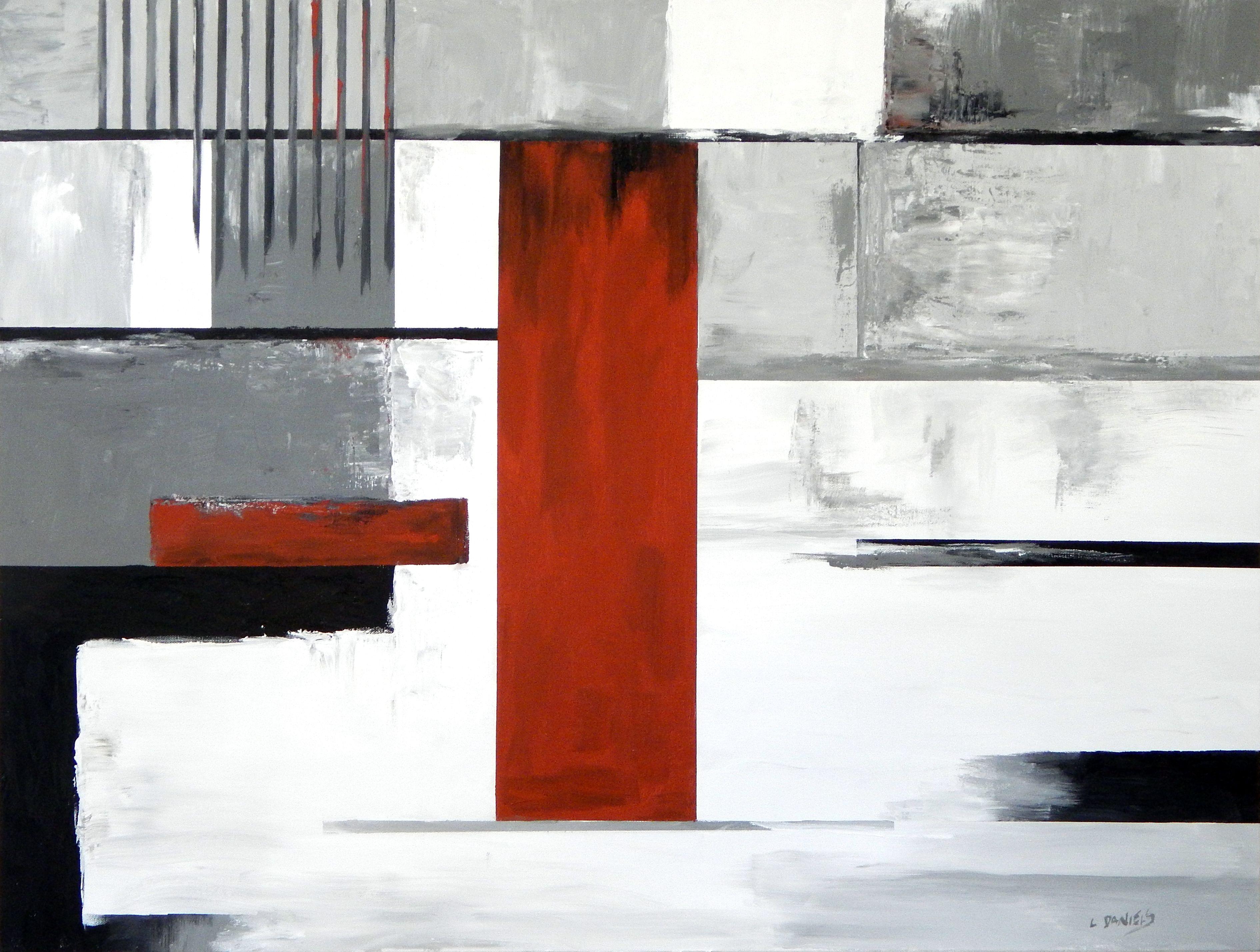 Abstract Painting di Lisa Daniels - L'individuo, Pittura, Acrilico su tela
