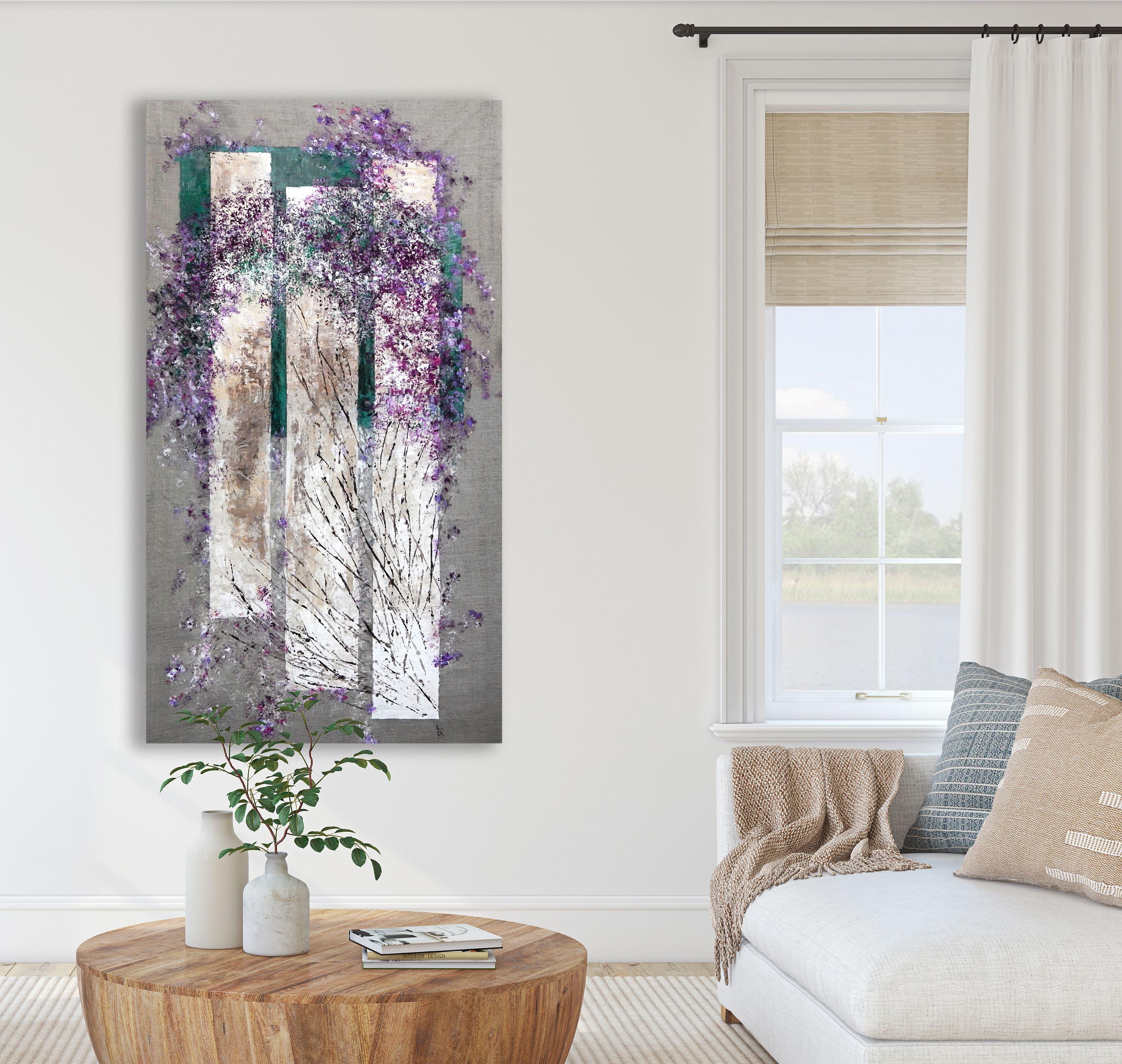Wisteria, Painting, Acrylic on Canvas For Sale 1