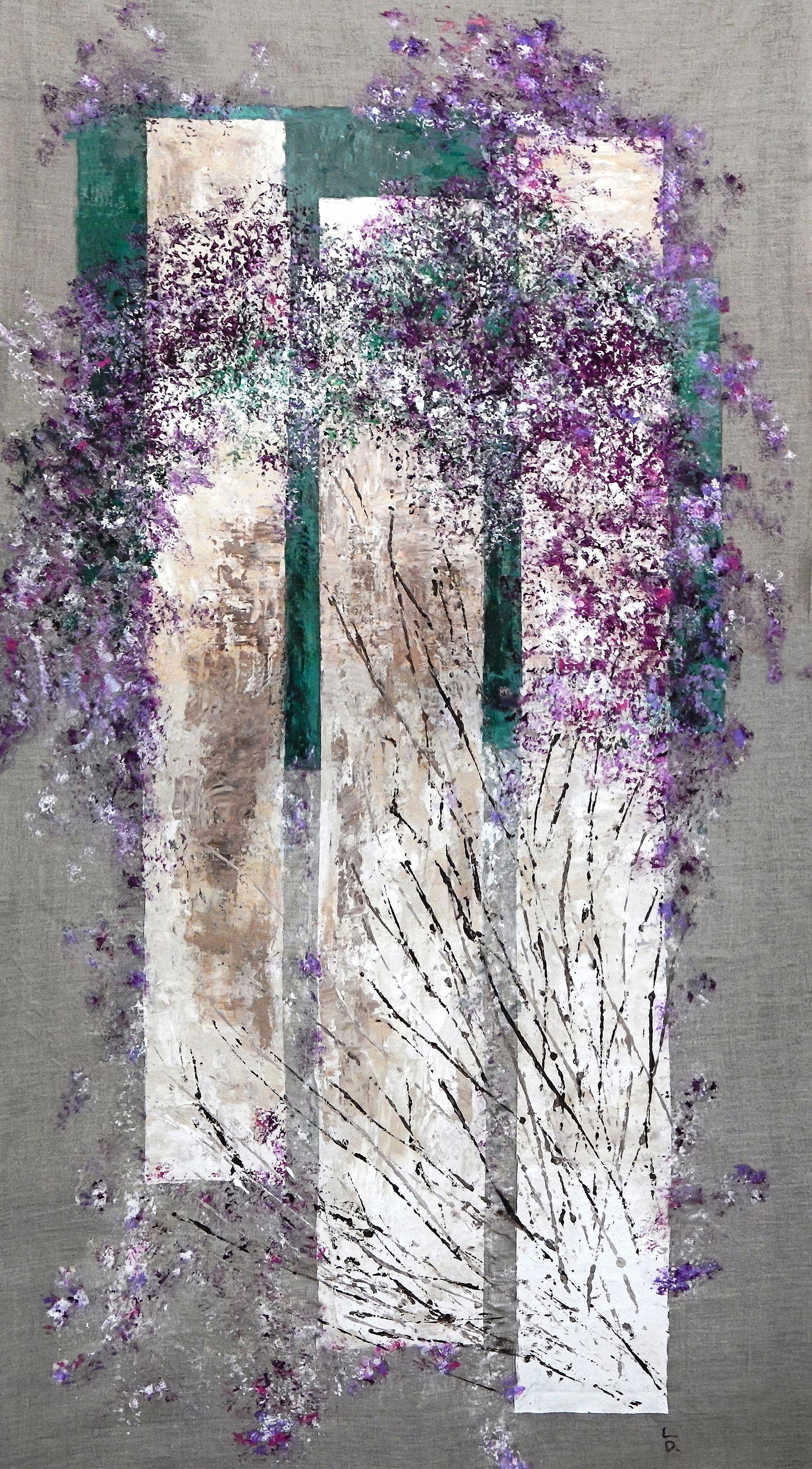 Lisa Daniels Abstract Painting - Wisteria, Painting, Acrylic on Canvas
