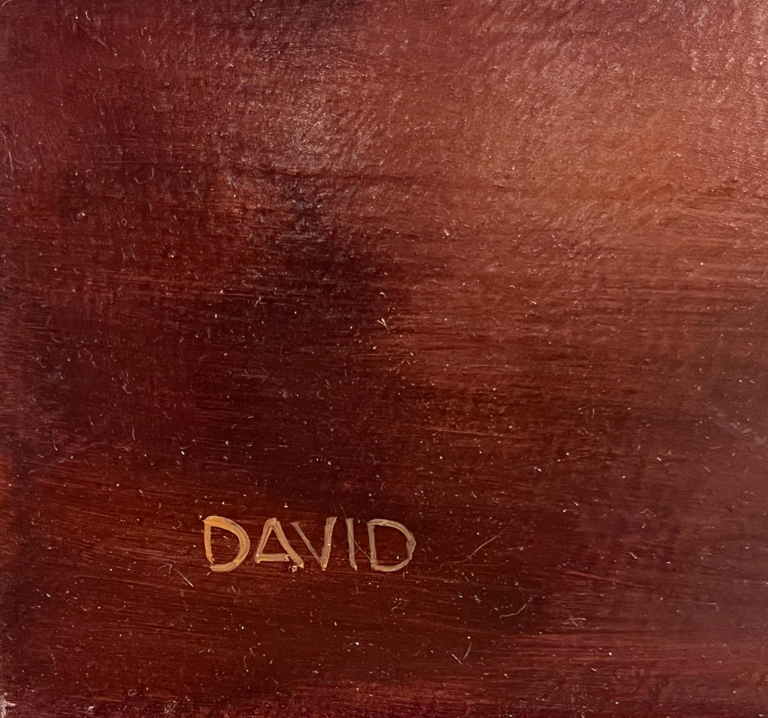 Lisa David, „Hot Chocolate“, 12x12 Cozy Stillleben, Ölgemälde auf Karton im Angebot 5