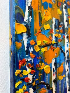 Birch, Abstract Oil Painting