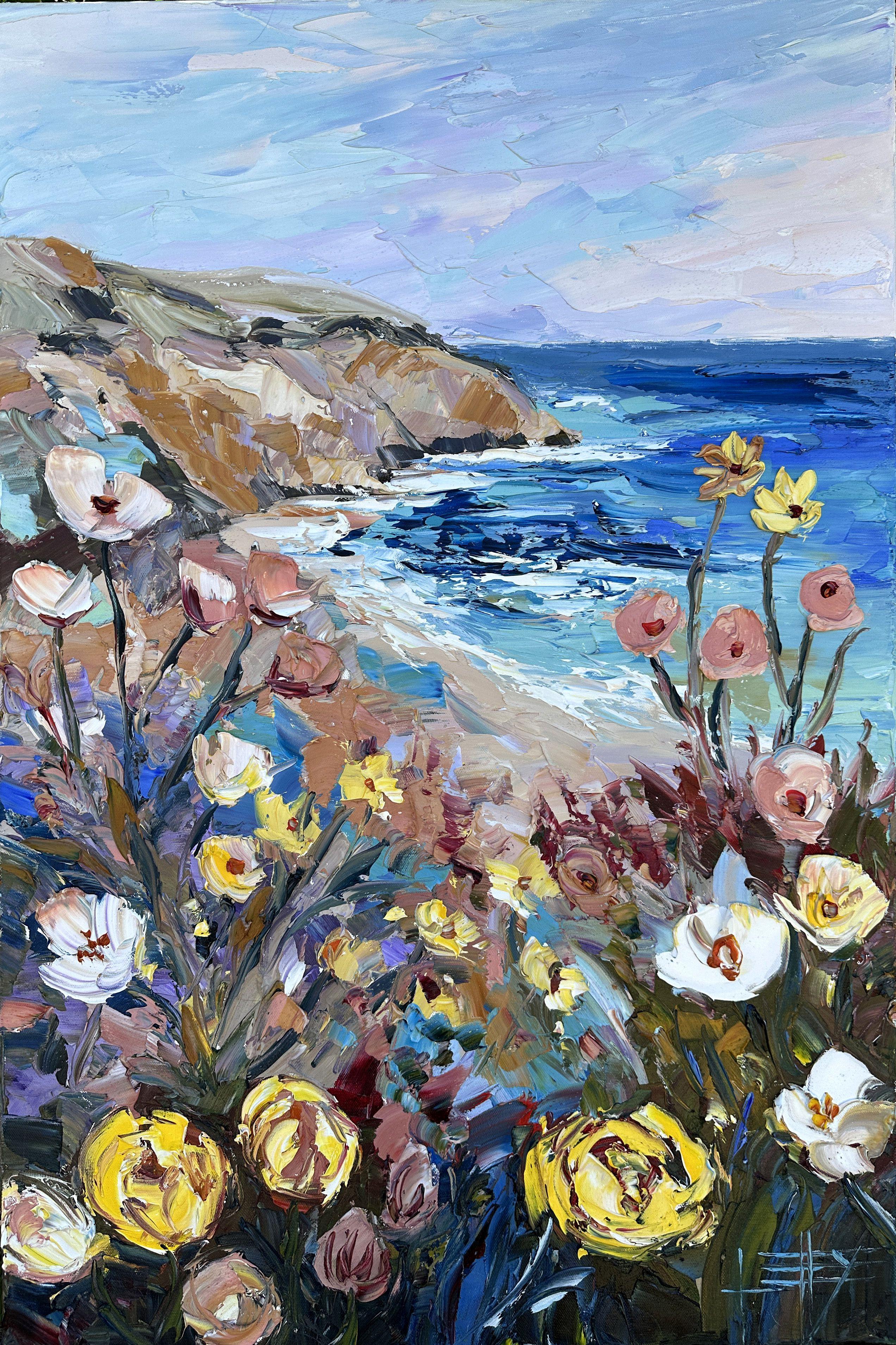 Coastal Palette, Gemälde, Öl auf Leinwand (Impressionismus), Painting, von Lisa Elley