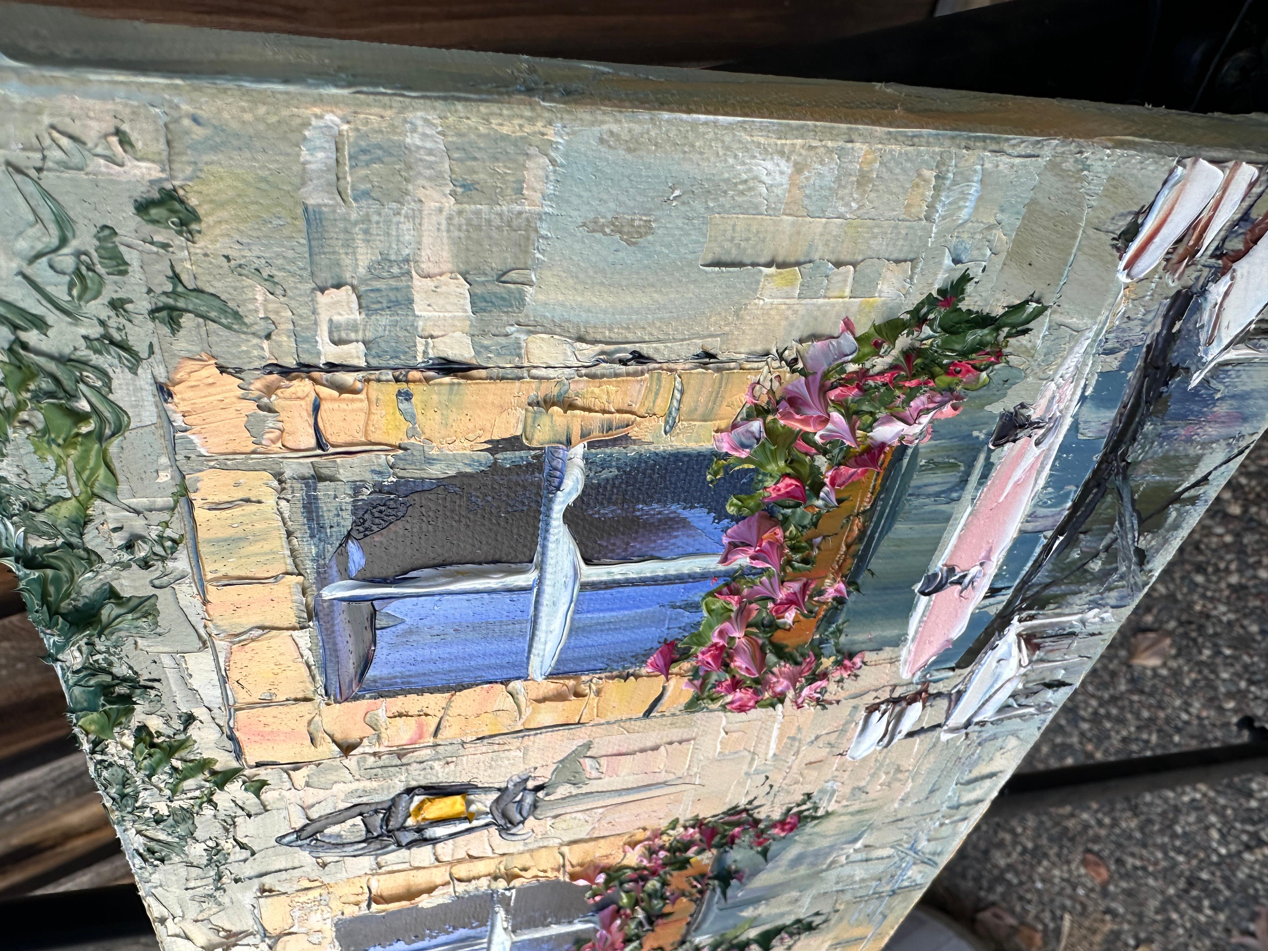 Giardino d'Italia, Pittura a olio - Painting di Lisa Elley