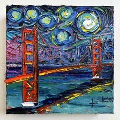 Golden Gate Skies, Painting, Oil on Canvas