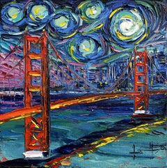 Golden Gate Skies, Painting, Oil on Canvas