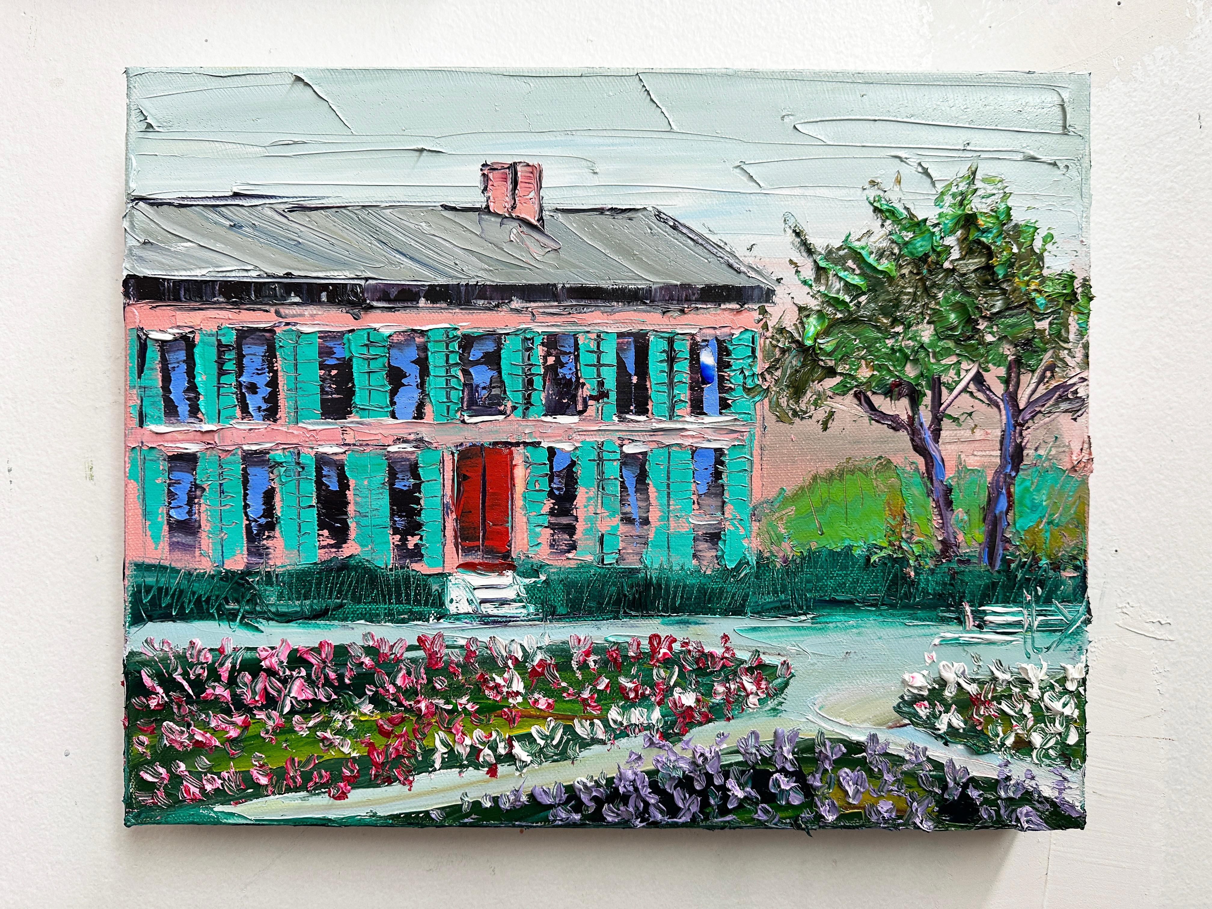 Monet's Garten Impression, Ölgemälde (Impressionismus), Painting, von Lisa Elley