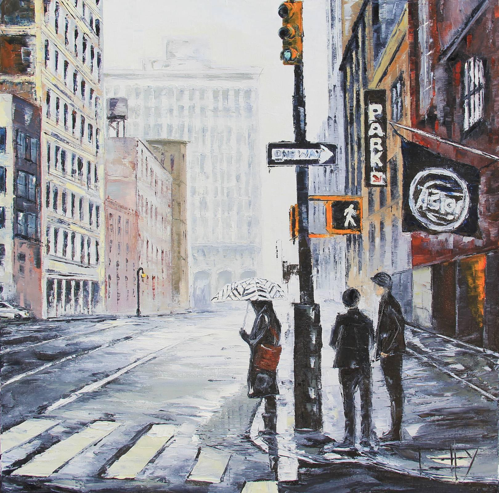 New York State of Mind Lisa Elley Oil painting on stretched canvas