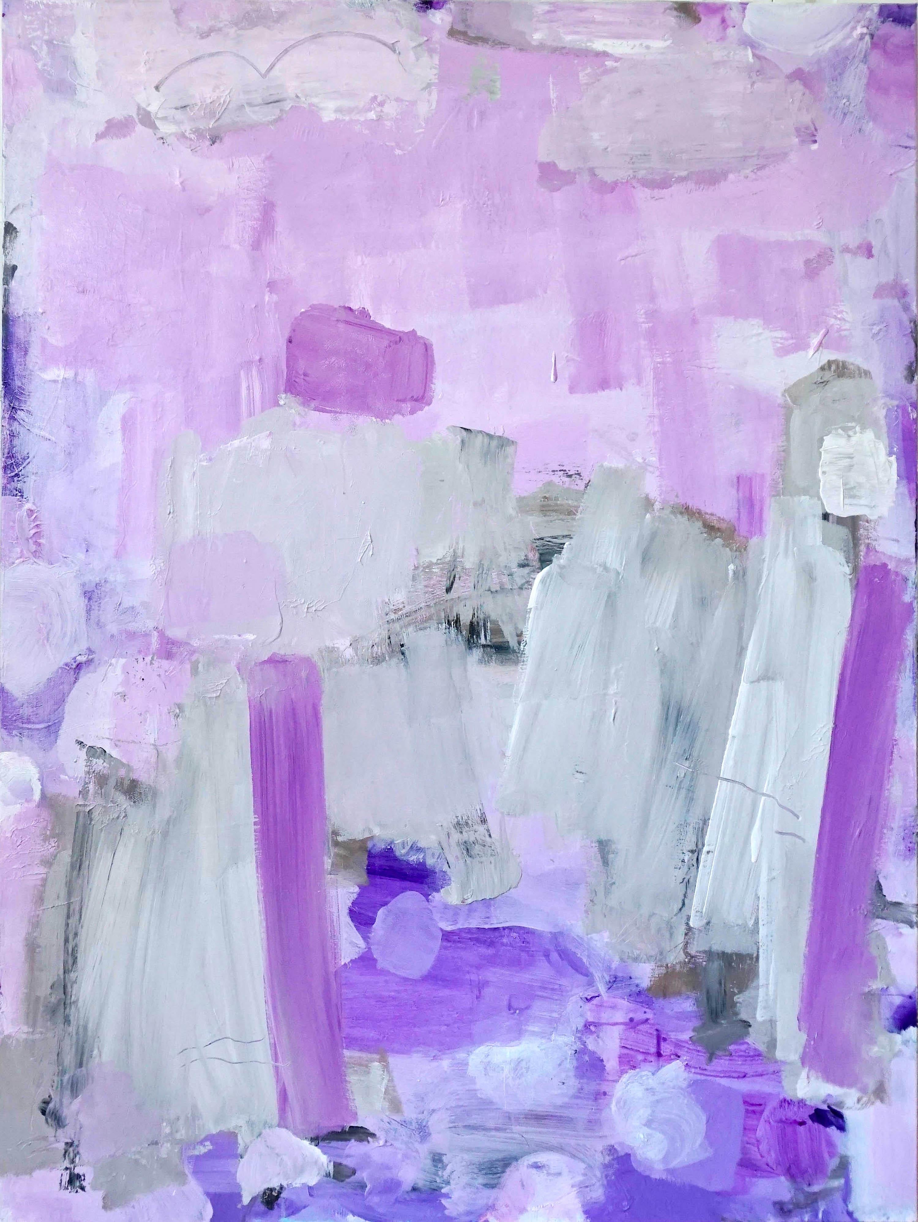 Lisa Fellerson Abstract Painting - Center Stage