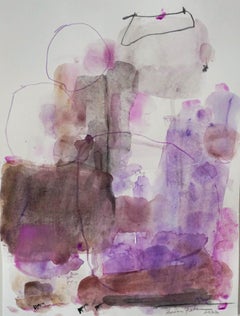 Chroma Bouquet, abstract painting, purple