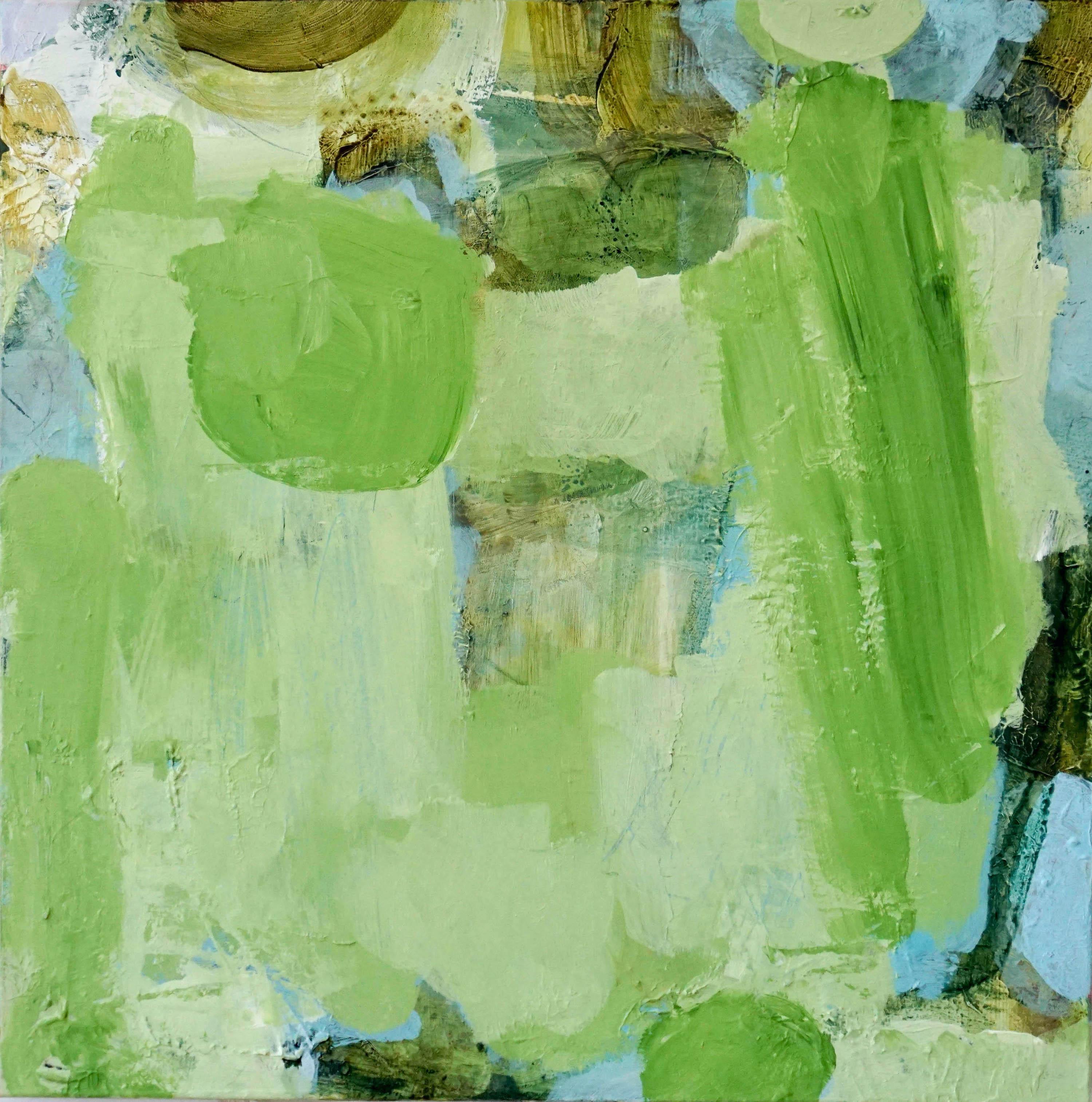 Lisa Fellerson Abstract Painting - Green Gold