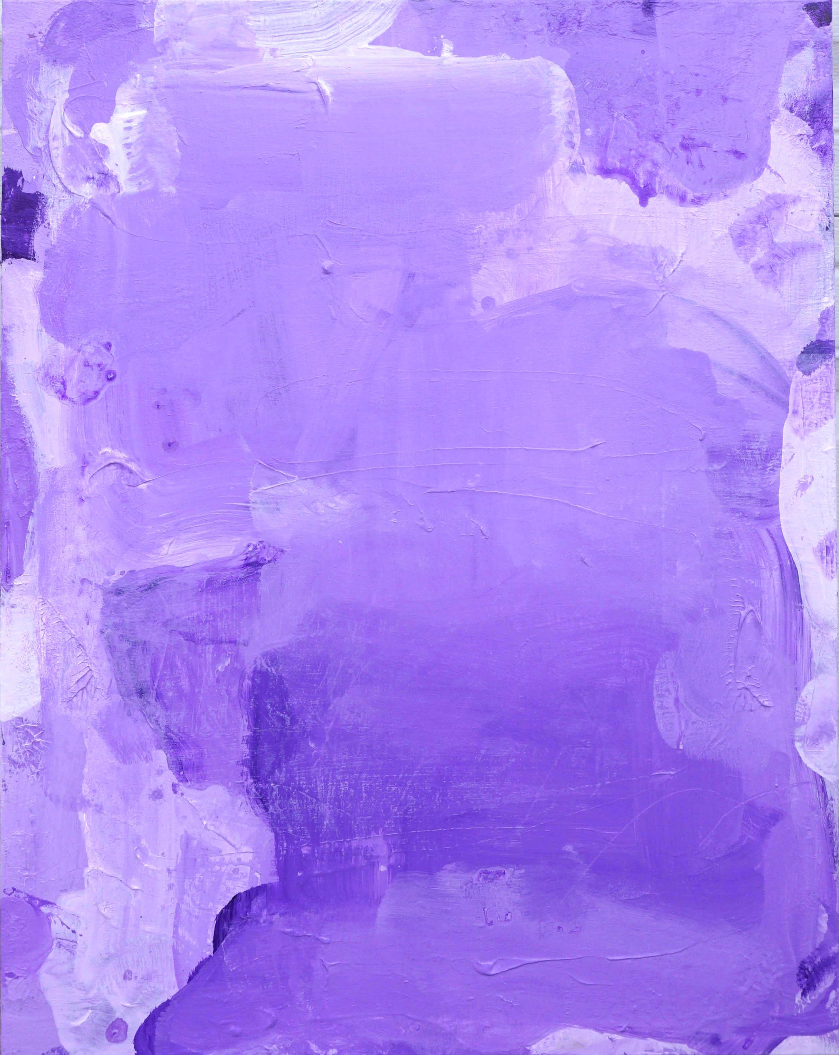 Abstract Painting de Lisa Fellerson - Lavanda Sanguina, pintura expresionista abstracta de color púrpura brillante sobre lienzo