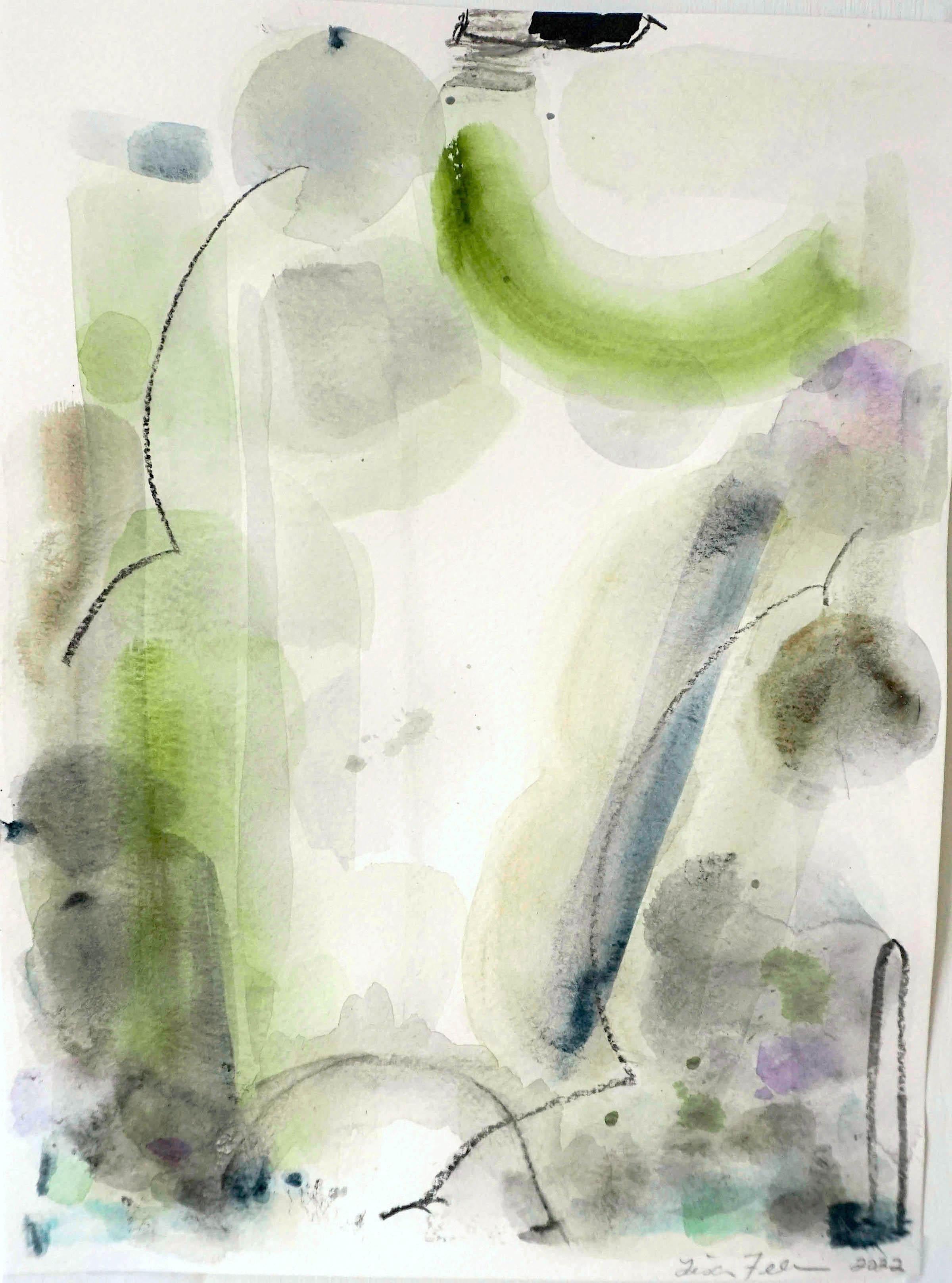 Lisa Fellerson Abstract Painting - Lime Light