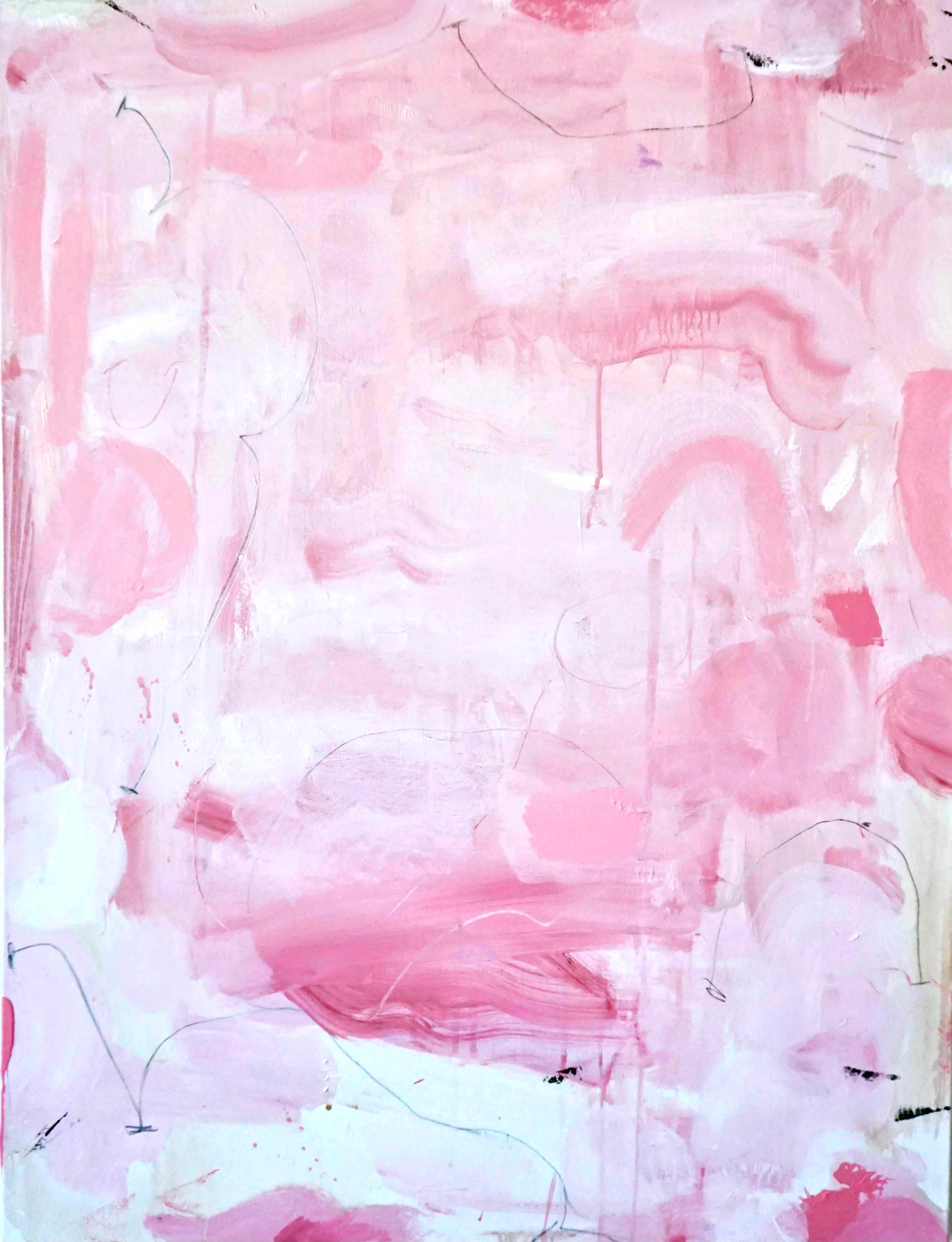Lisa Fellerson Abstract Painting - Rosey