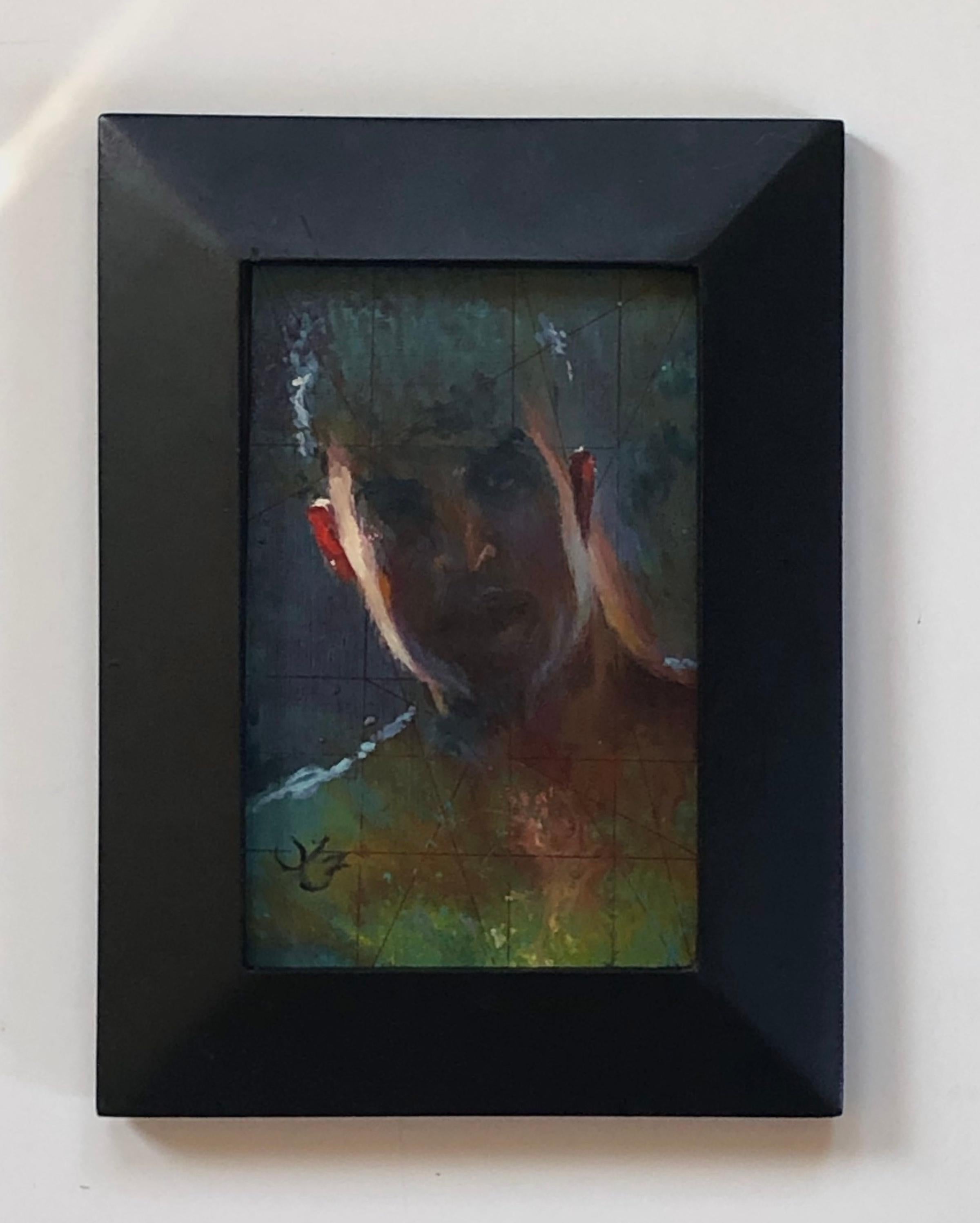 „Dunkelgeist“ (2023) von Lisa Fricker, Originales Ölporträtgemälde im Angebot 1
