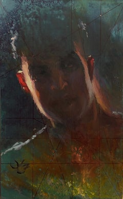 "Dark Spirit" (2023) by Lisa Fricker, Original Oil Portrait Painting