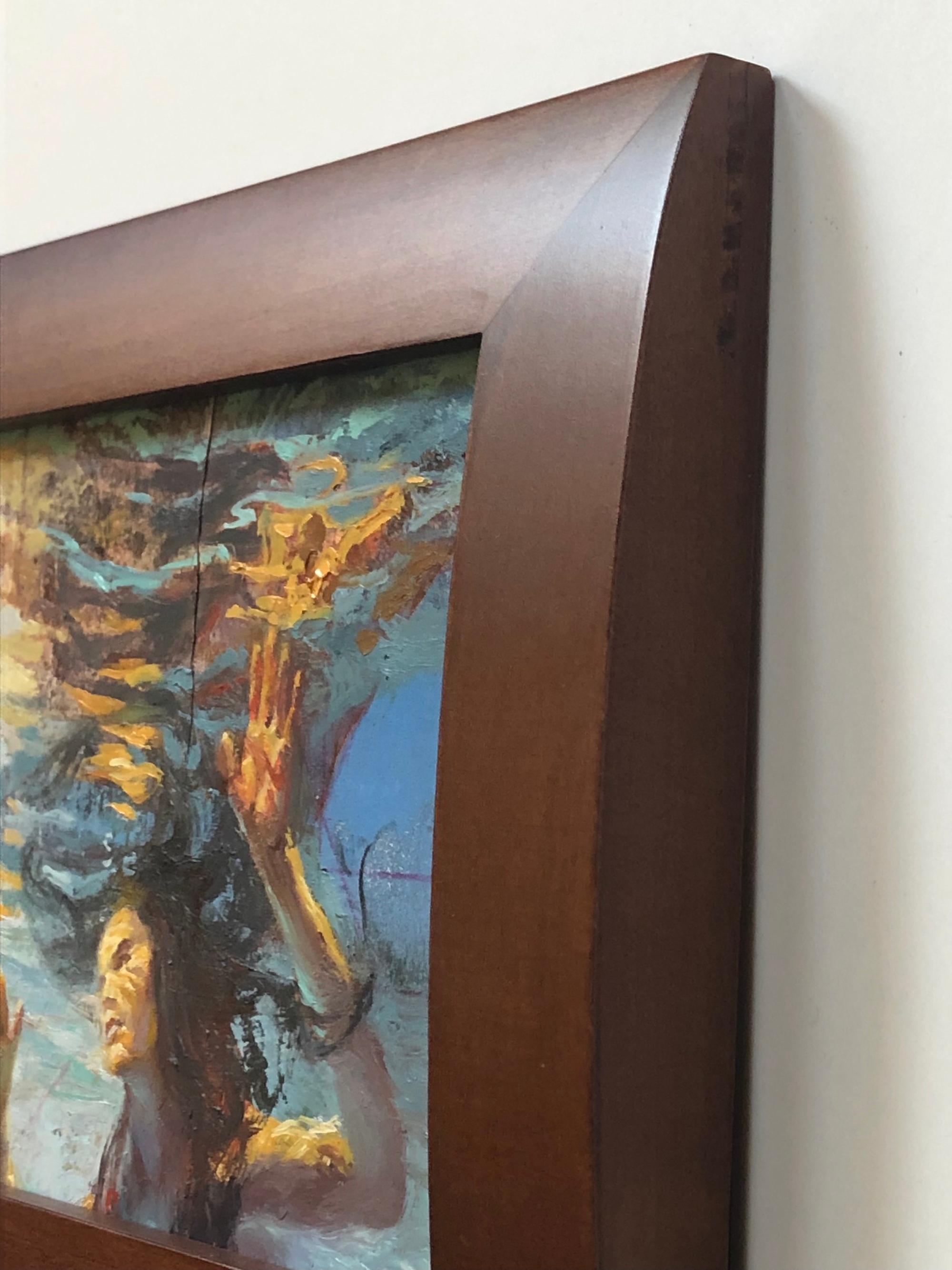 « Deep Dive » (2024) de Lisa Fricker, peinture à l'huile originale de portrait en vente 2