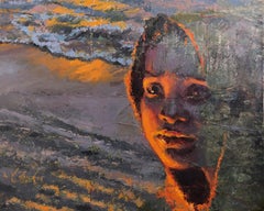 "Fireside" (2022) by Lisa Fricker, Original Oil Portrait Painting