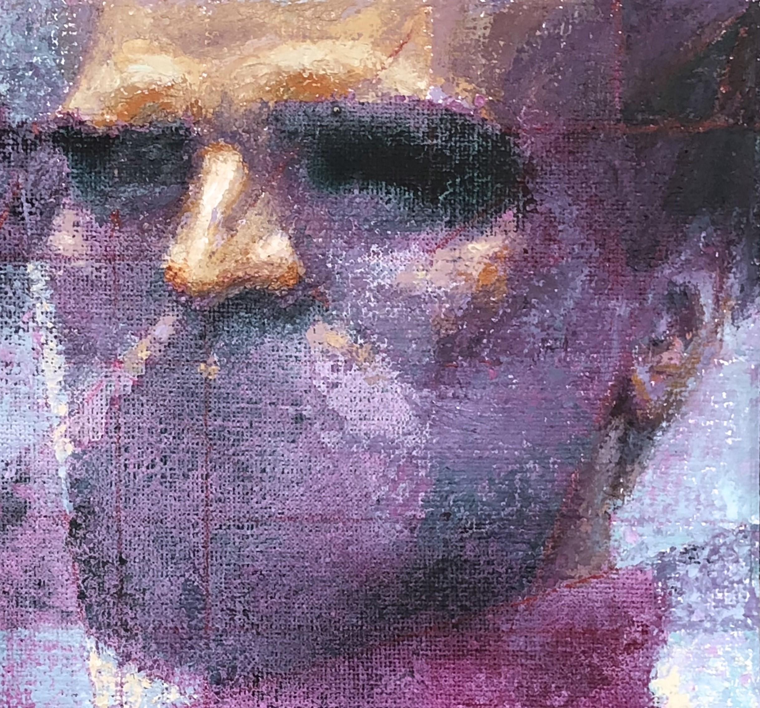 „Inscrutable“ (2022) von Lisa Fricker, Originales Ölporträtgemälde im Angebot 1